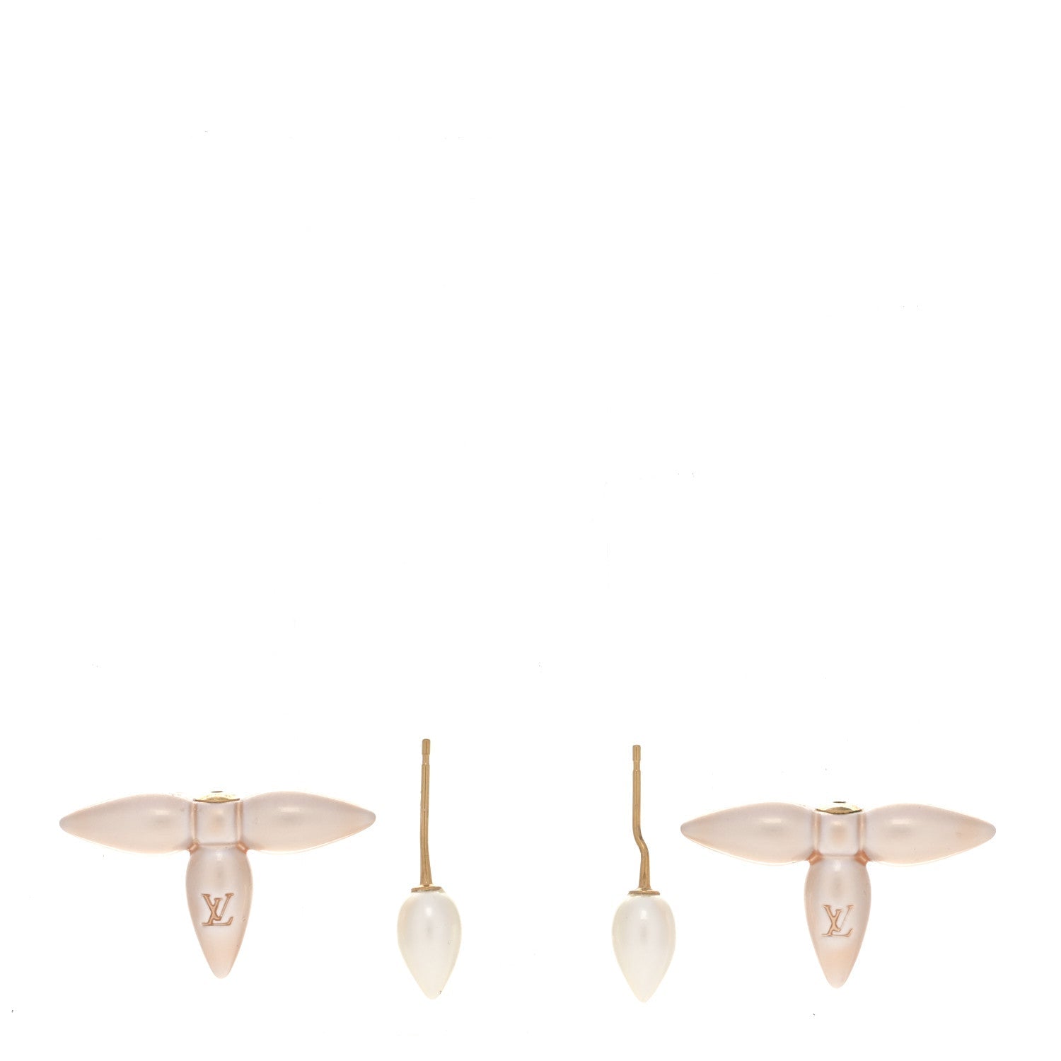 Resin Louisette By Night Earrings Pink White