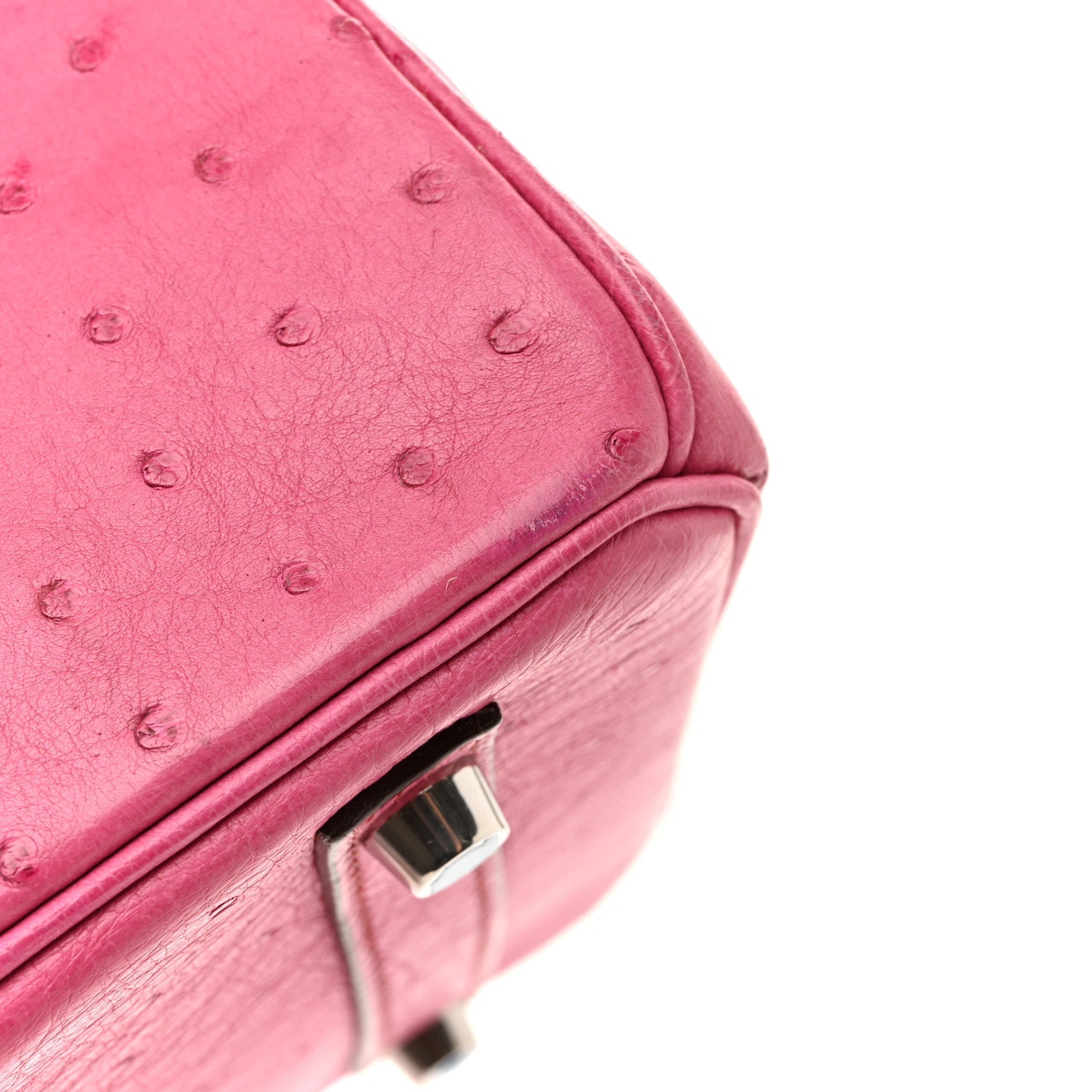 Ostrich Birkin 30 Rose Pourpre