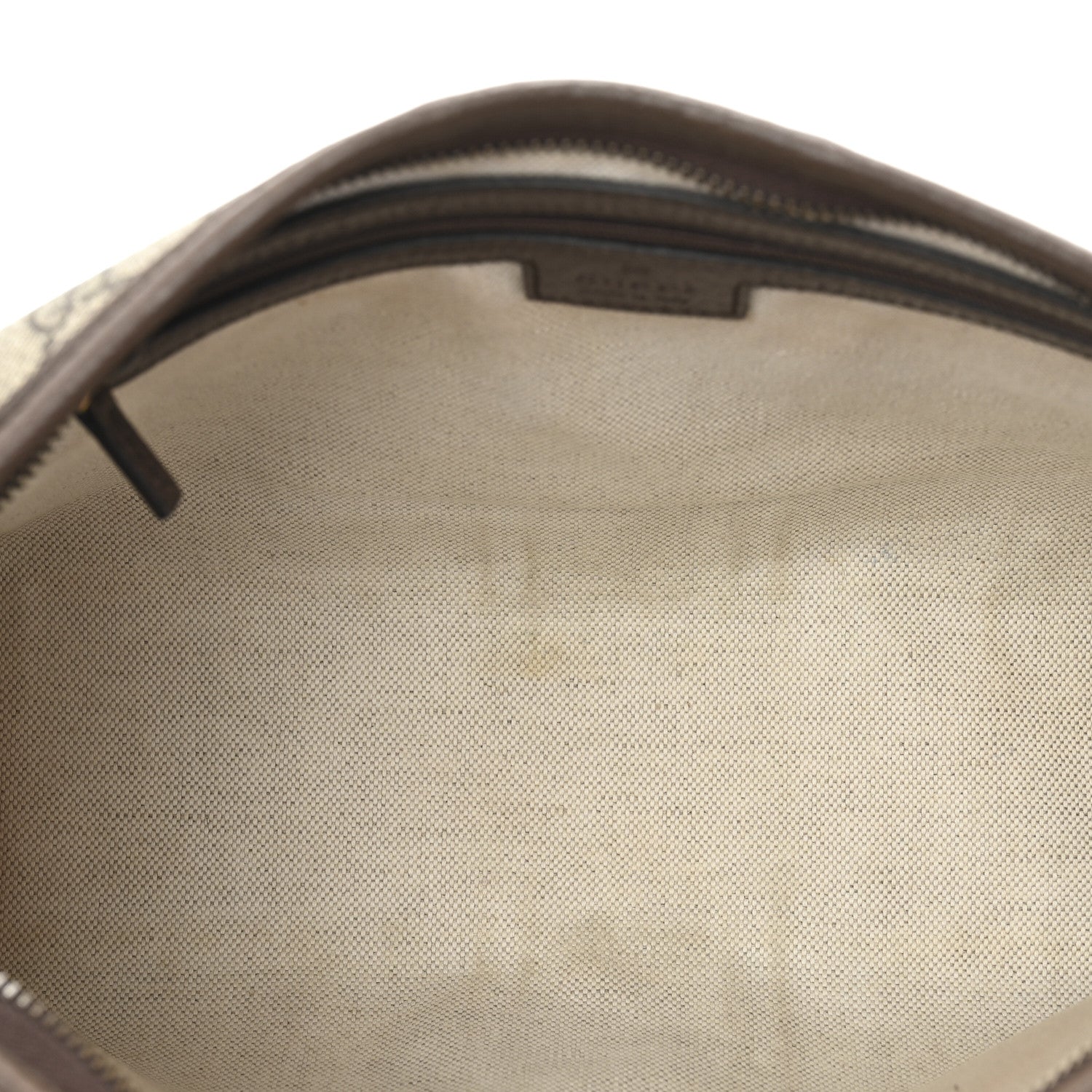 GG Supreme Monogram Web Ophidia GG Toiletry Case Beige New Acero