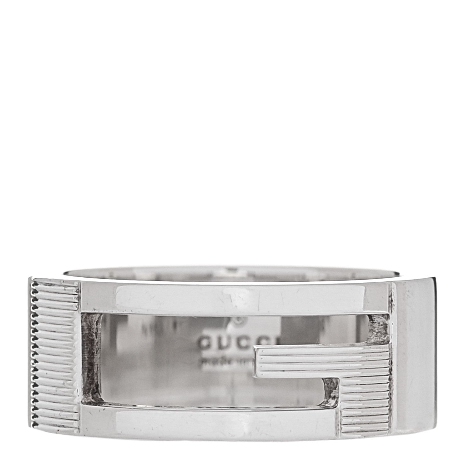 Sterling Silver G Cutout Ring 56 7.5