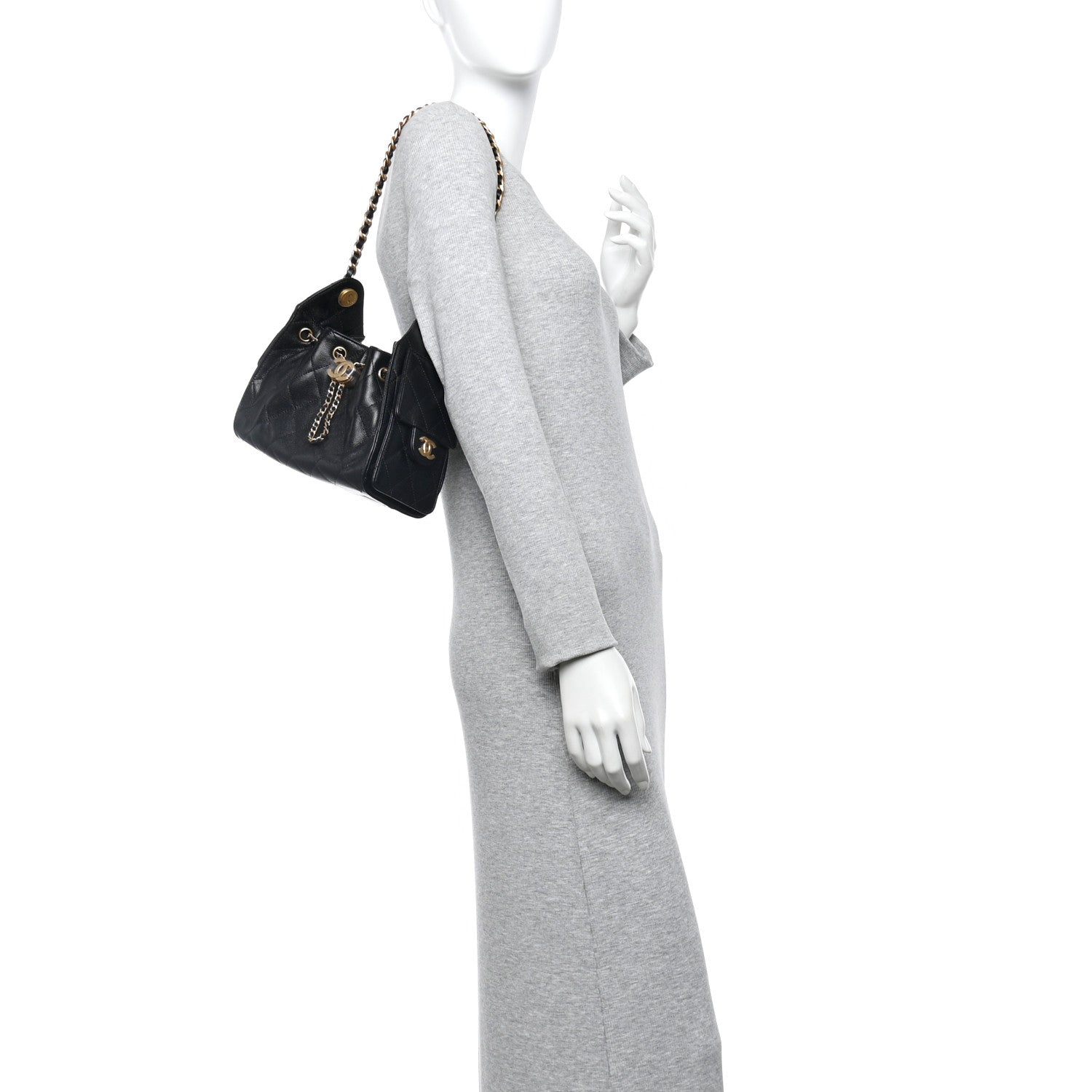 Caviar Quilted Mini Chanel 25 Handbag Black
