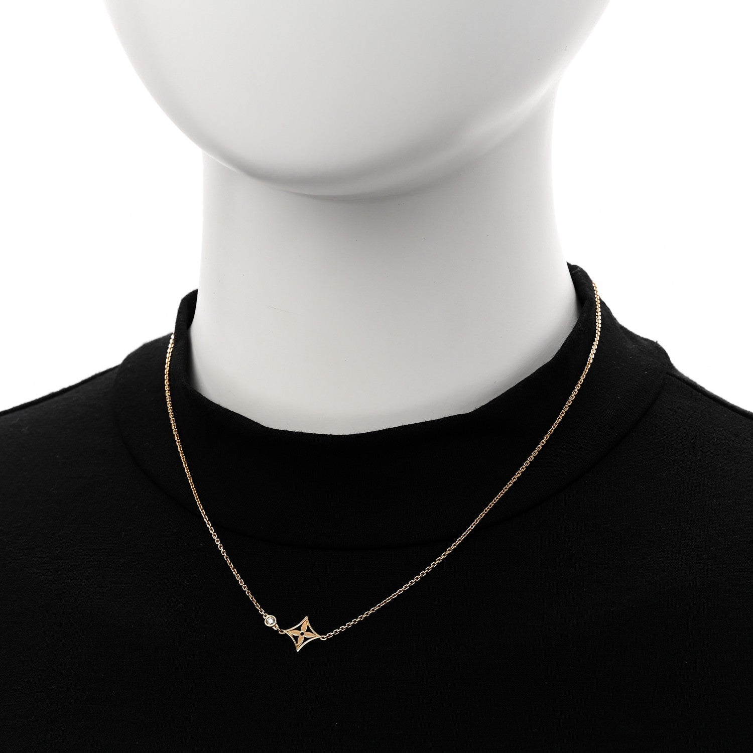 18K Yellow Gold Diamond Idylle Blossom Pendant Necklace