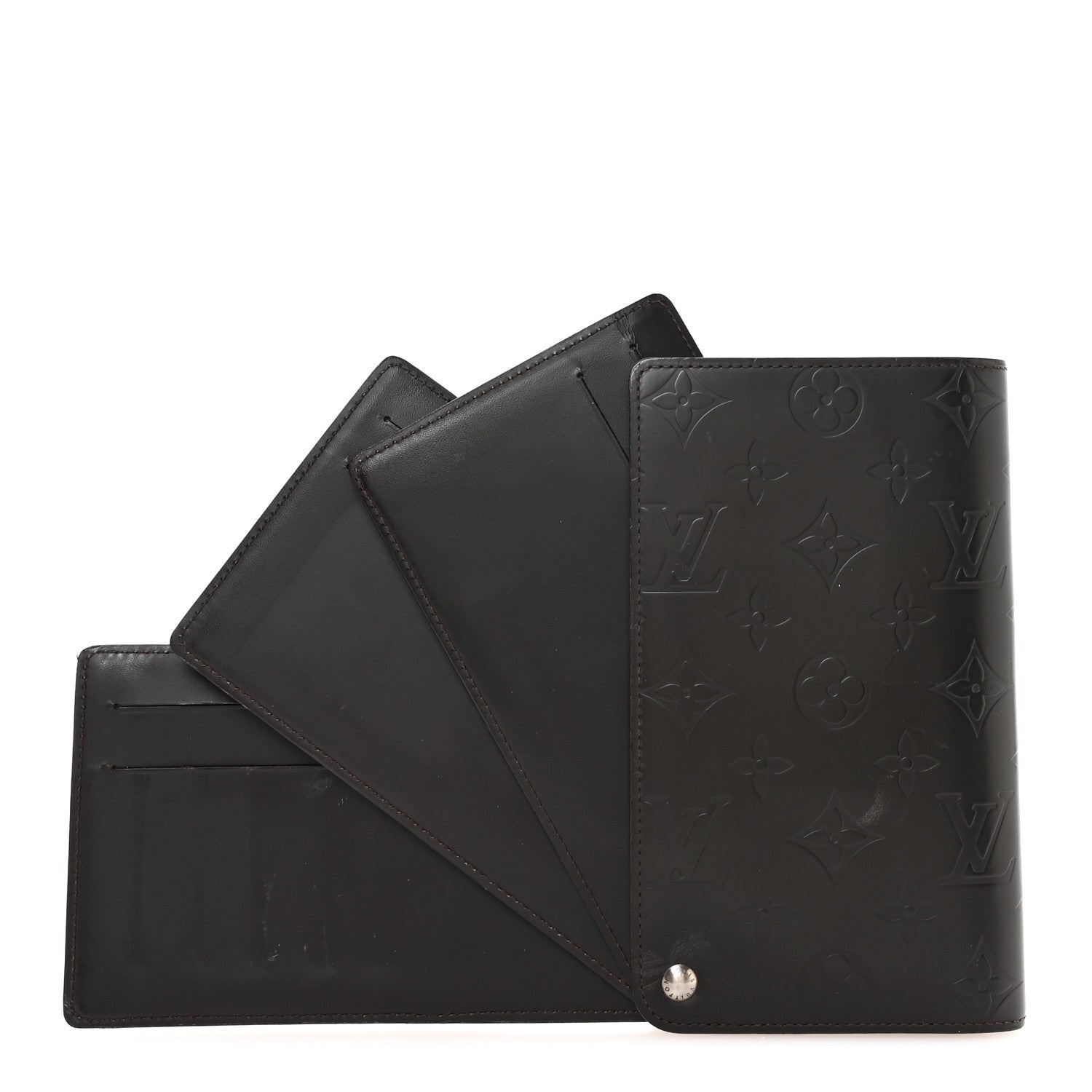 Monogram Glace Whist Wallet Cafe Brown
