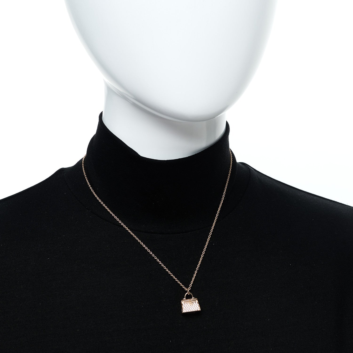 18K Rose Gold Diamond Kelly Amulettes Pendant Necklace