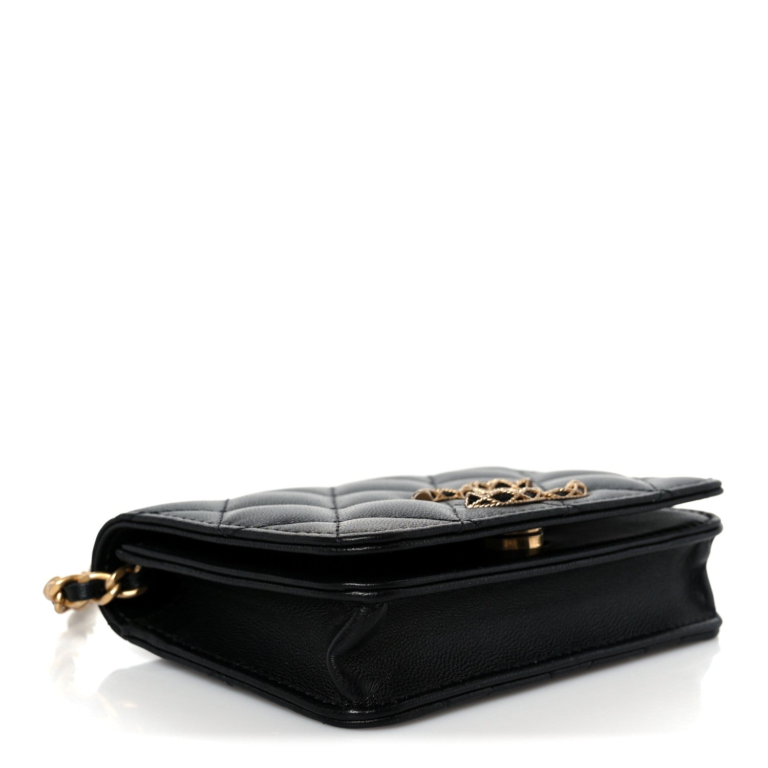 Lambskin Quilted Mini CC Flap Black