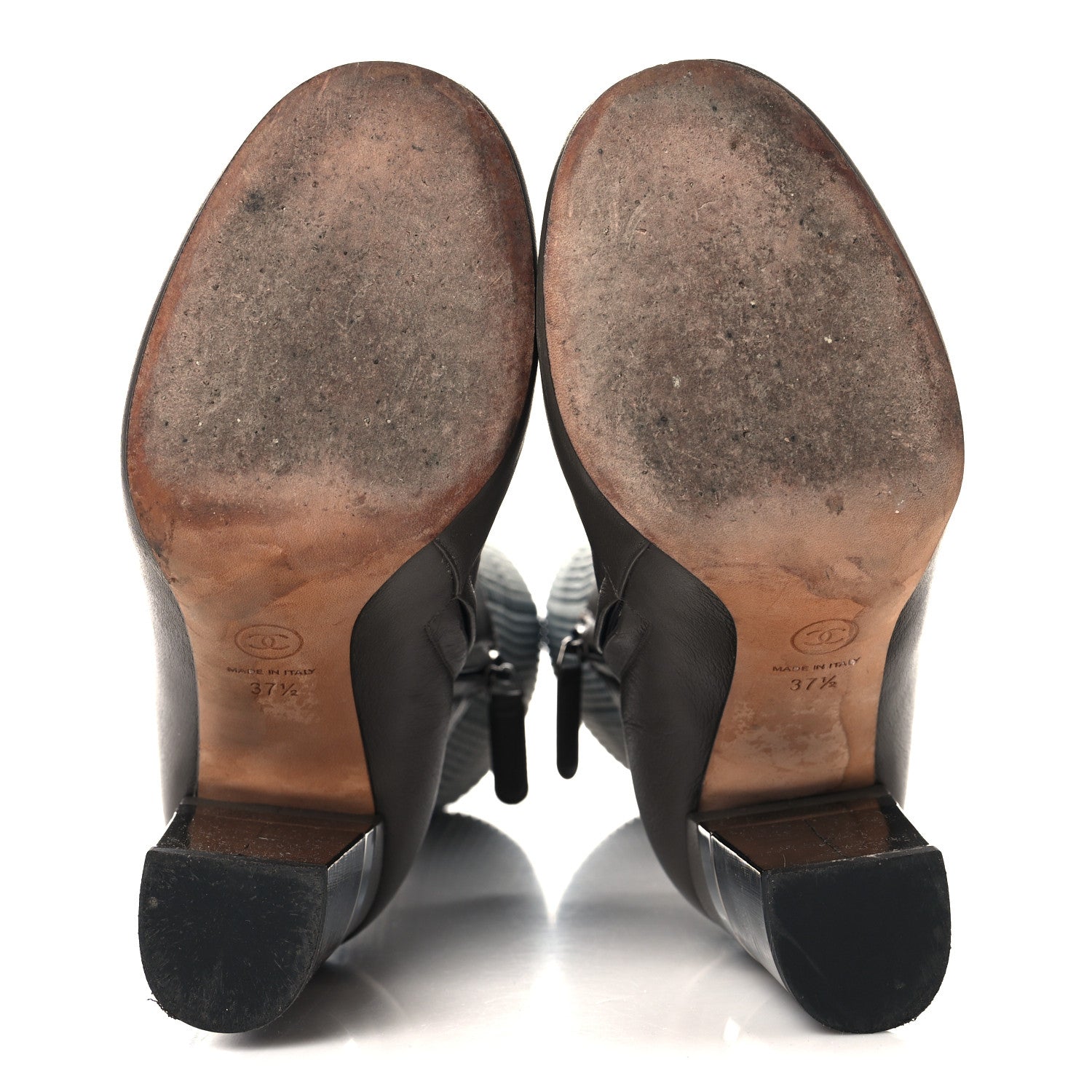 Kangaroo Knit CC Short Booties 37.5 Grey Black