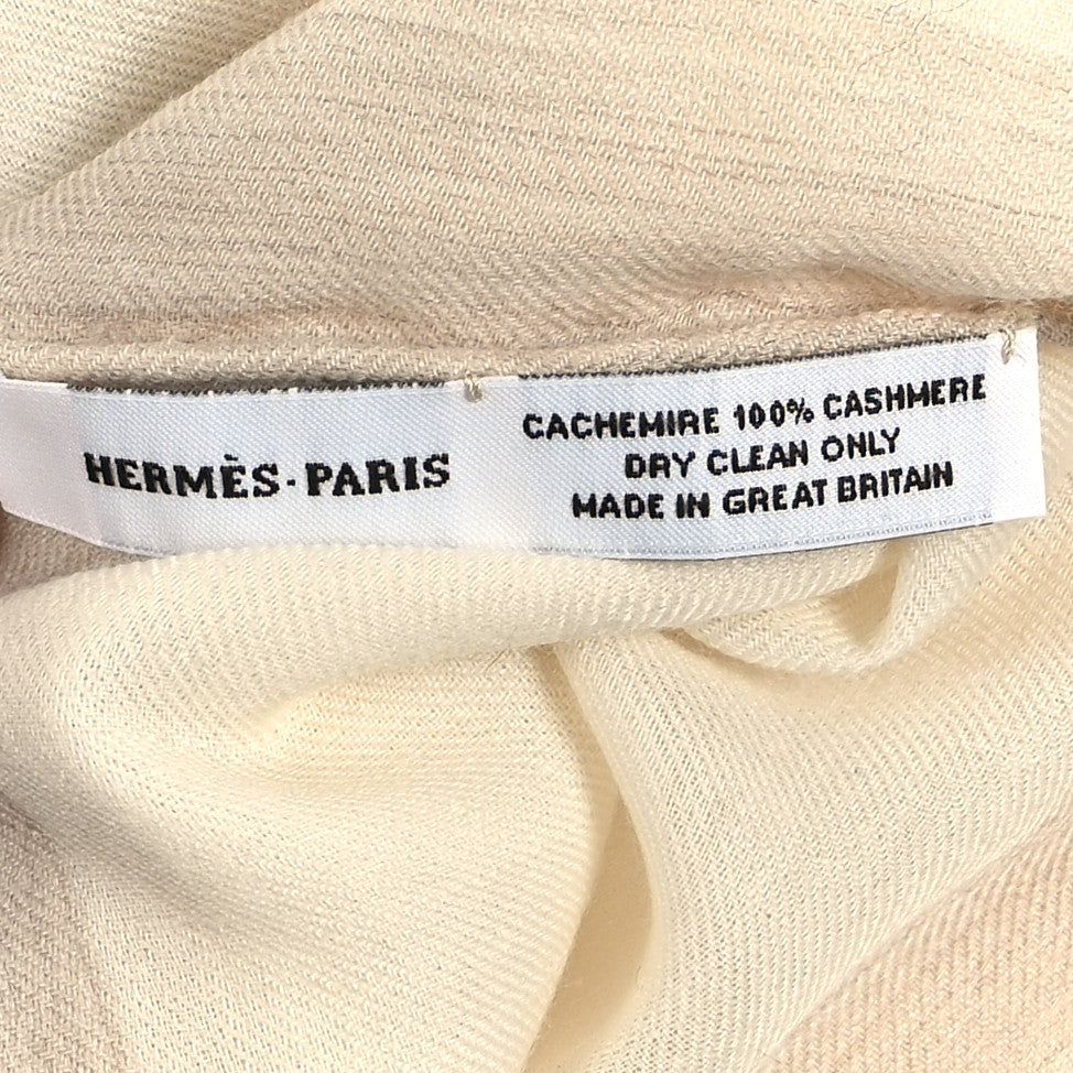 Cashmere Fringe Stole Ivory