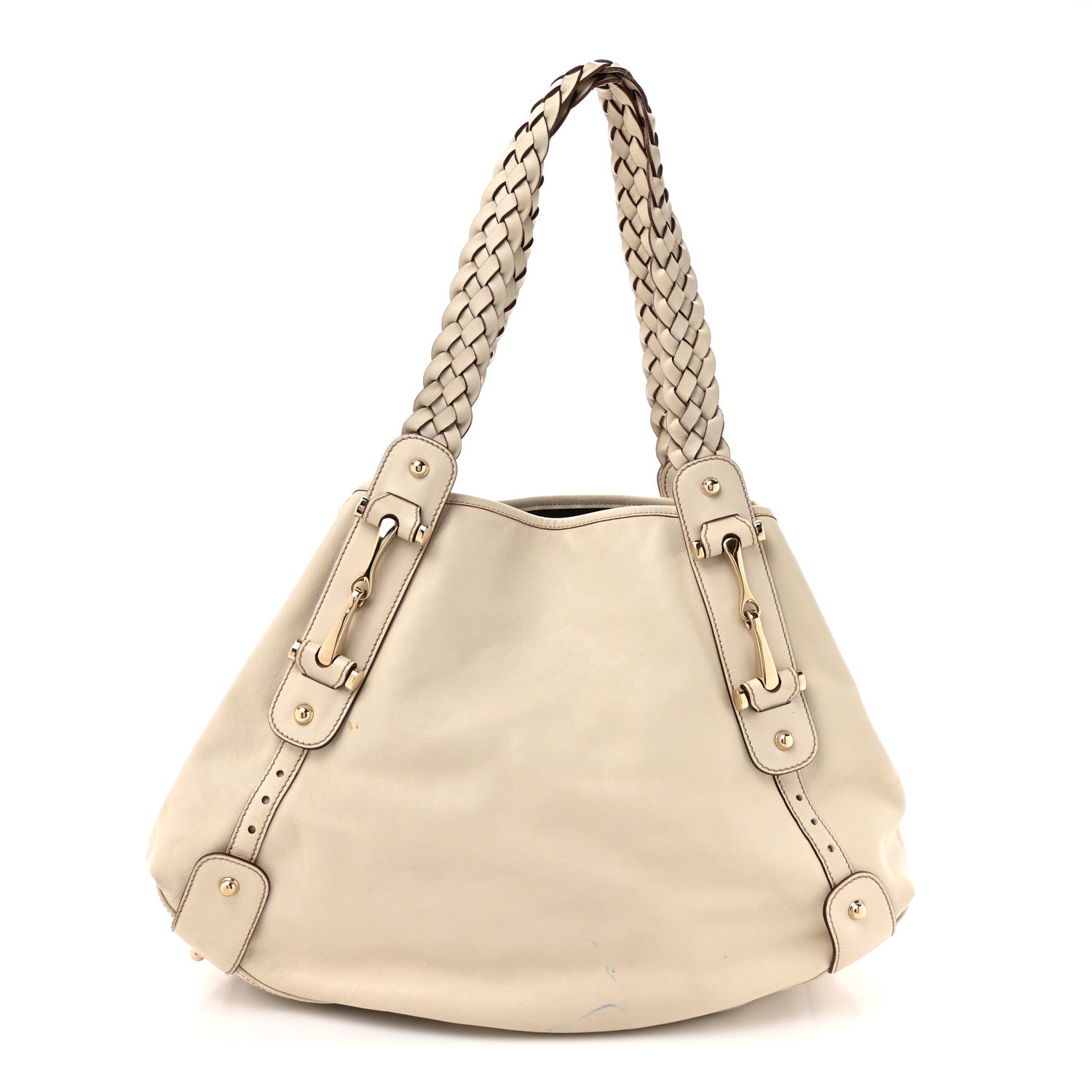 Calfskin Medium Pelham Shoulder Bag Off White