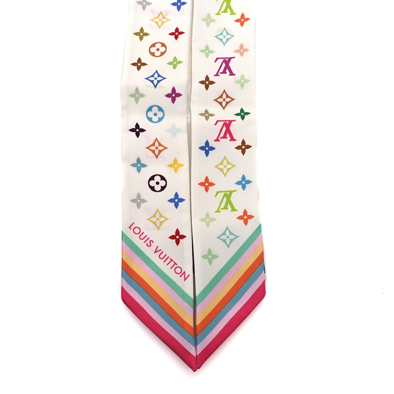 LV X TM Silk Monogram Multicolor BB Bandeau White
