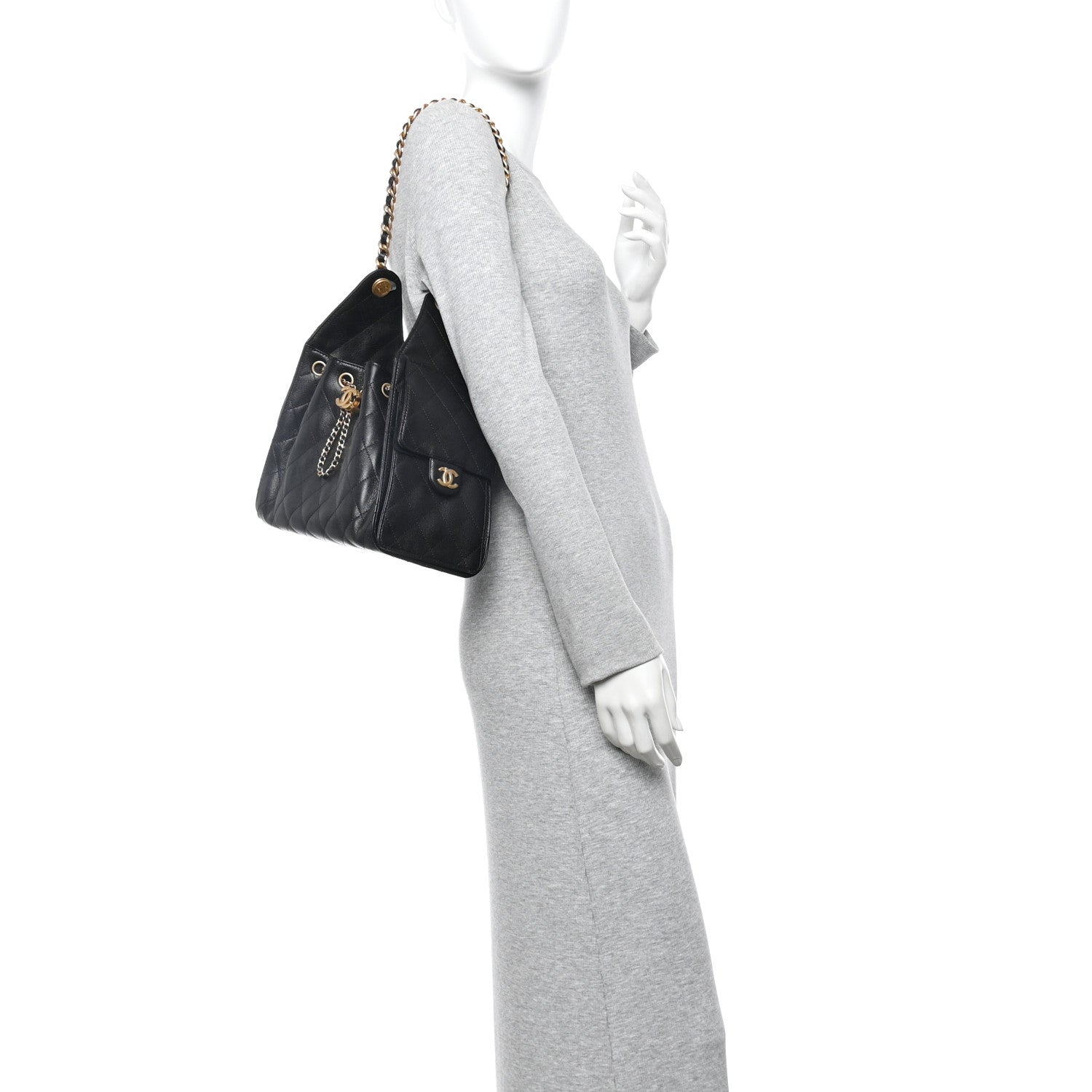 Caviar Quilted Small Chanel 25 Handbag Black