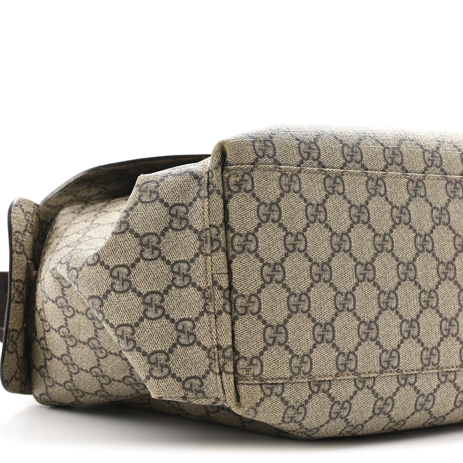 GG Plus Monogram Messenger Diaper Bag Dark Brown