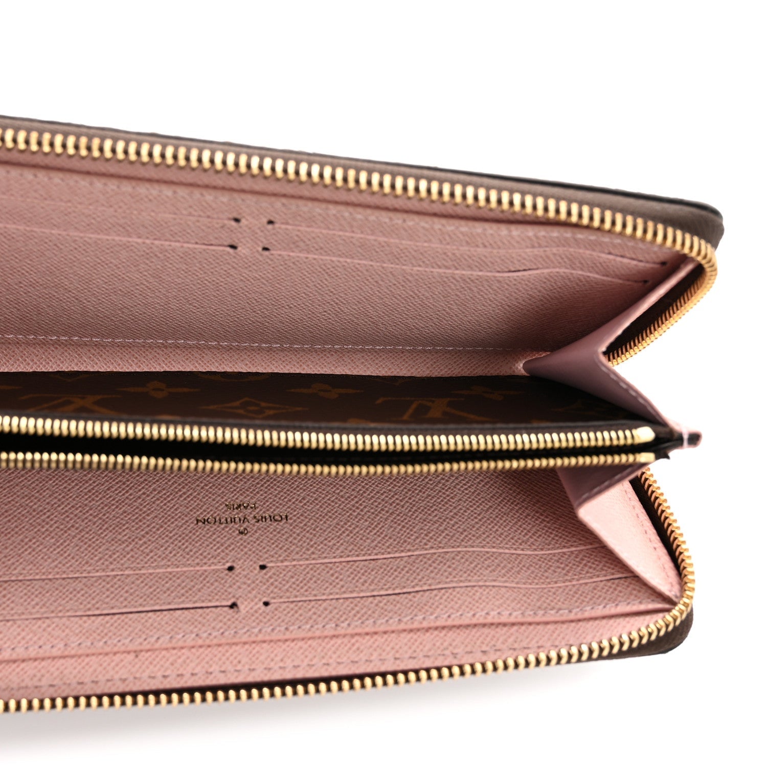 Monogram Clemence Wallet Rose Ballerine