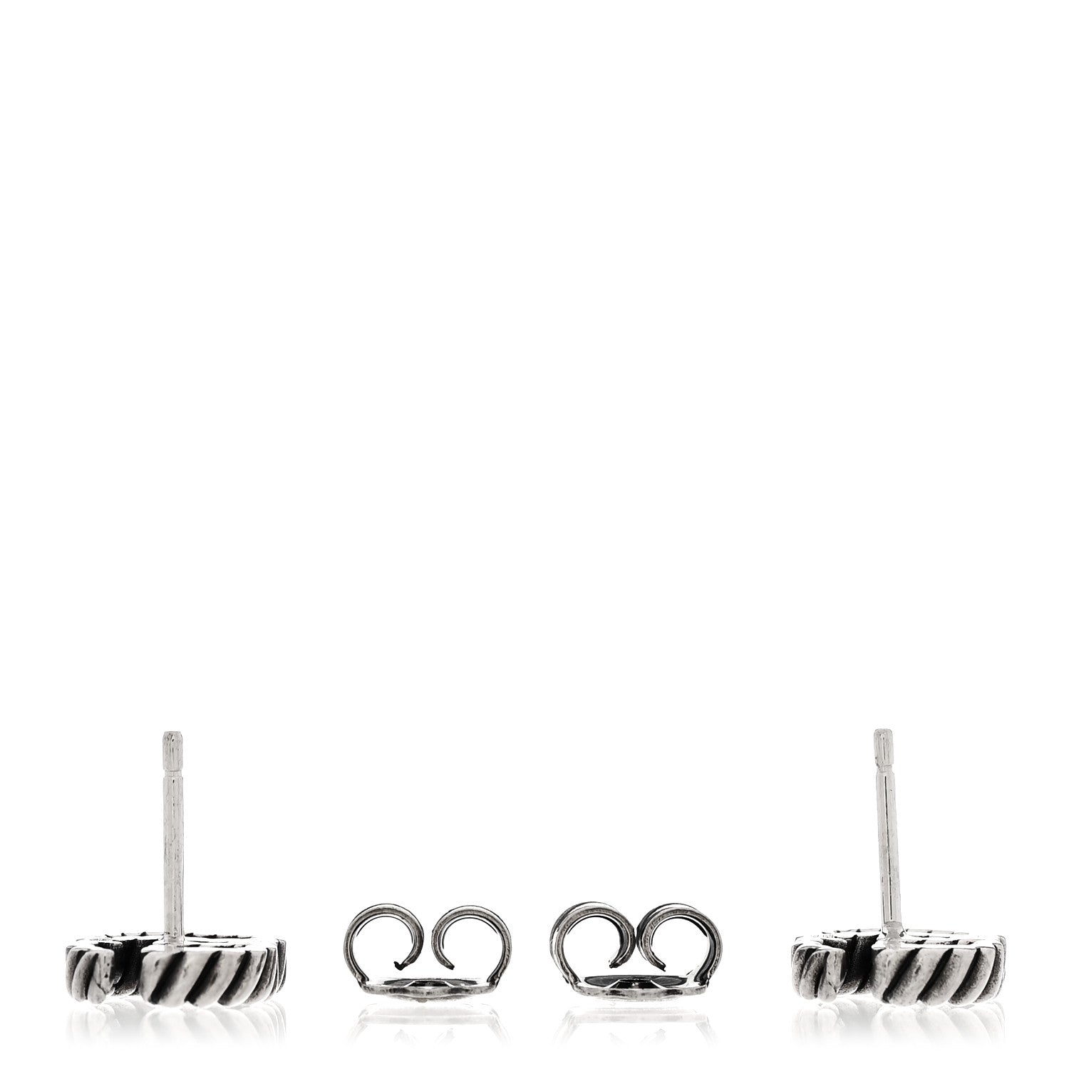 Sterling Silver Torchon Double G Earrings