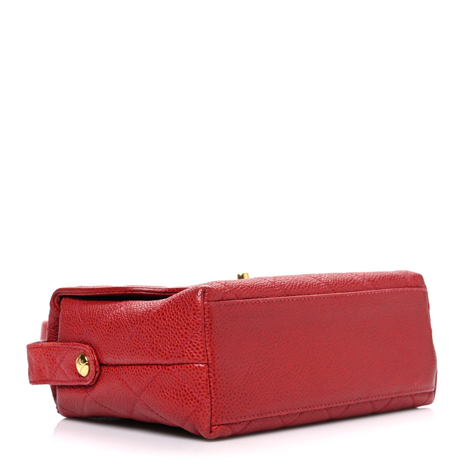 Caviar Quilted Shoulder Bag Red