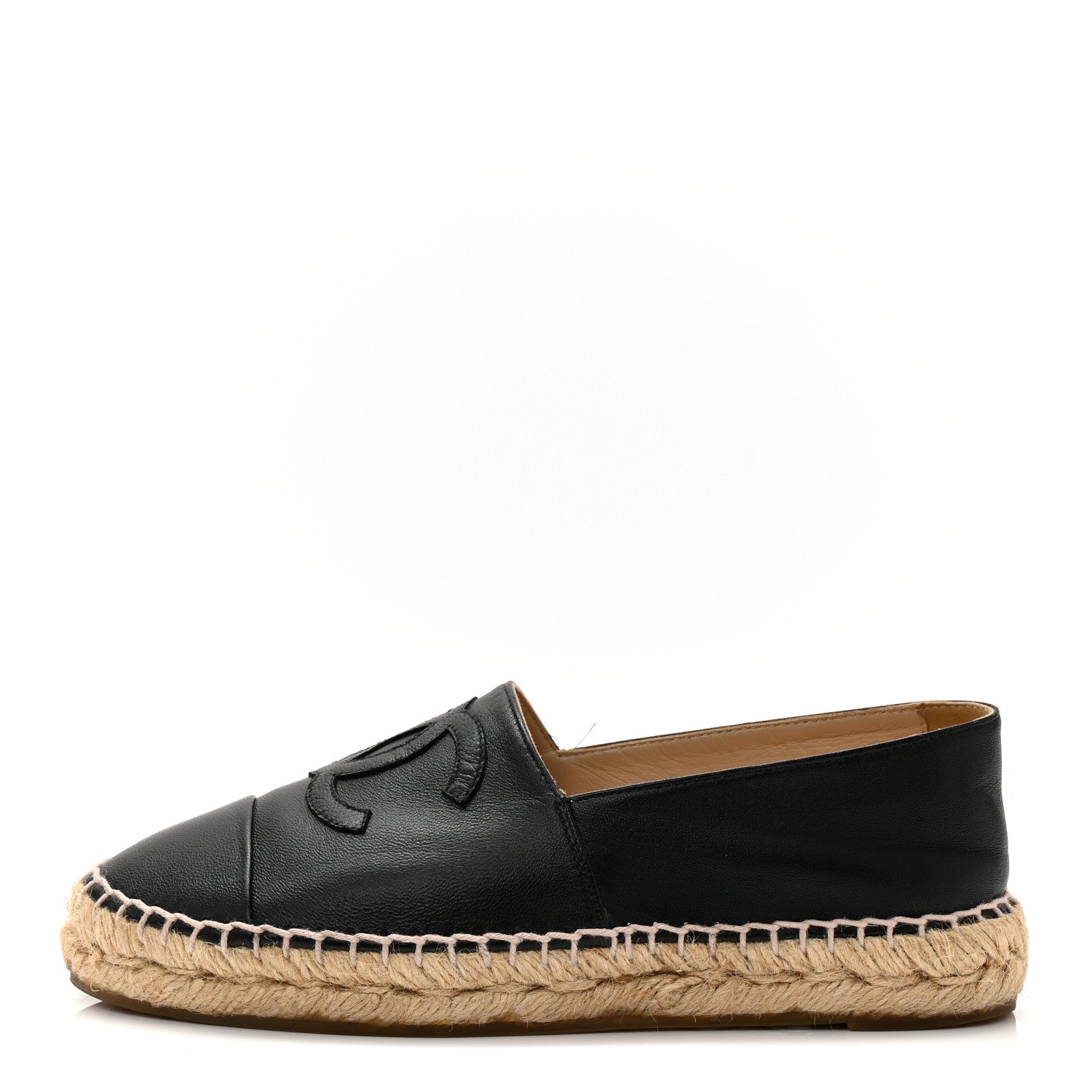 Lambskin CC Espadrilles 36 Black