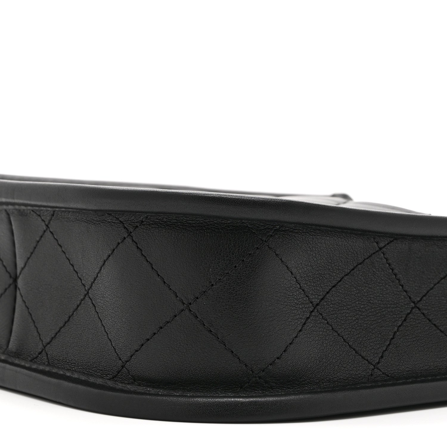 Calfskin Quilted Small Hobo Black