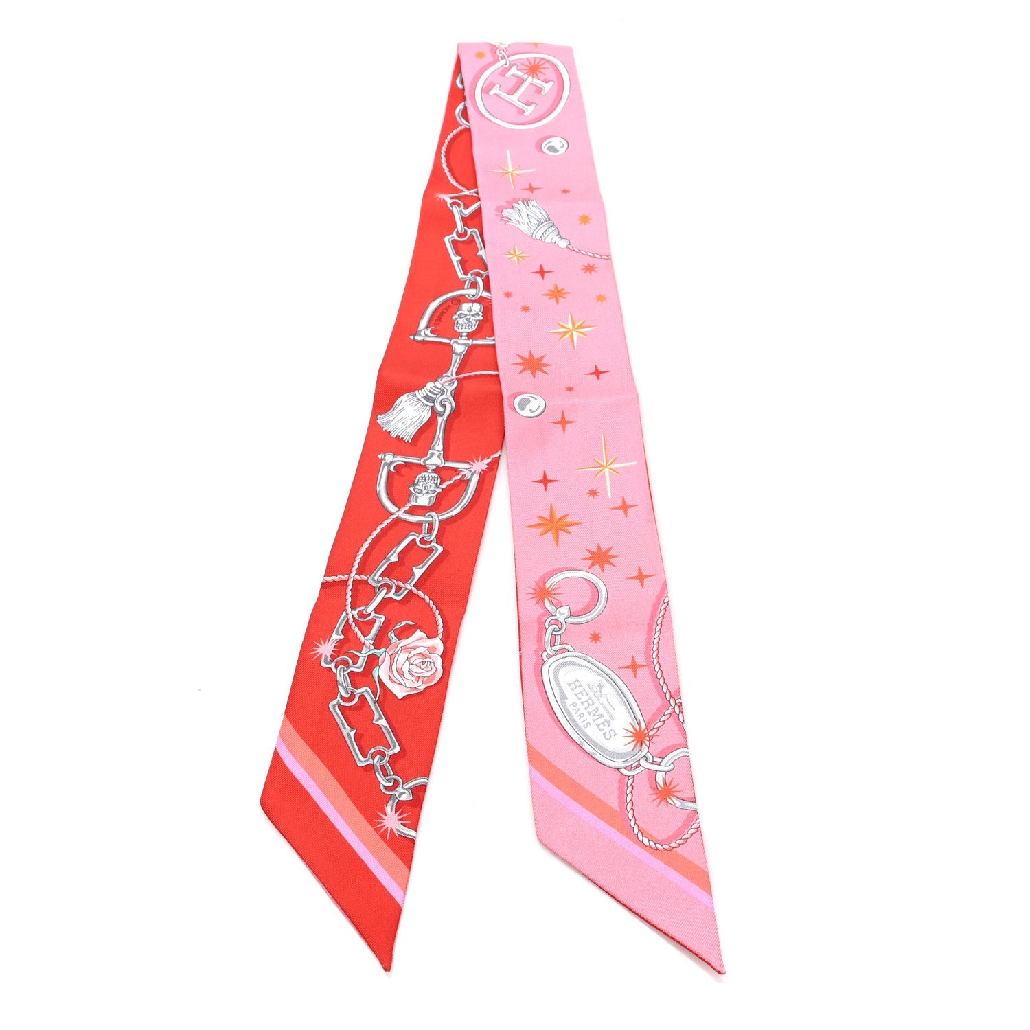 Silk C'est la Fete Twilly Rose Bonbon Orange