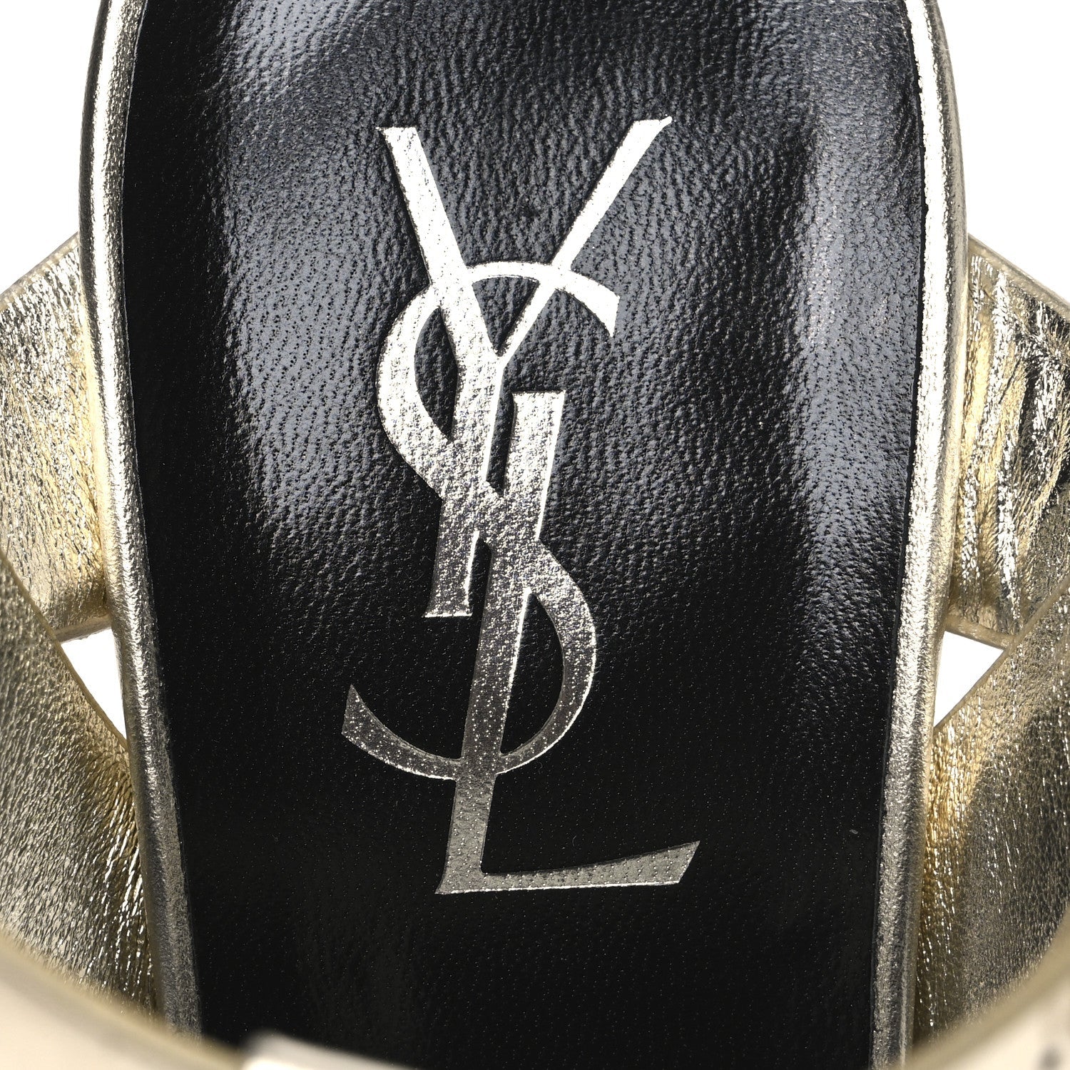 Metallic Nappa Tribute 105 Platform Sandals 37 Platino