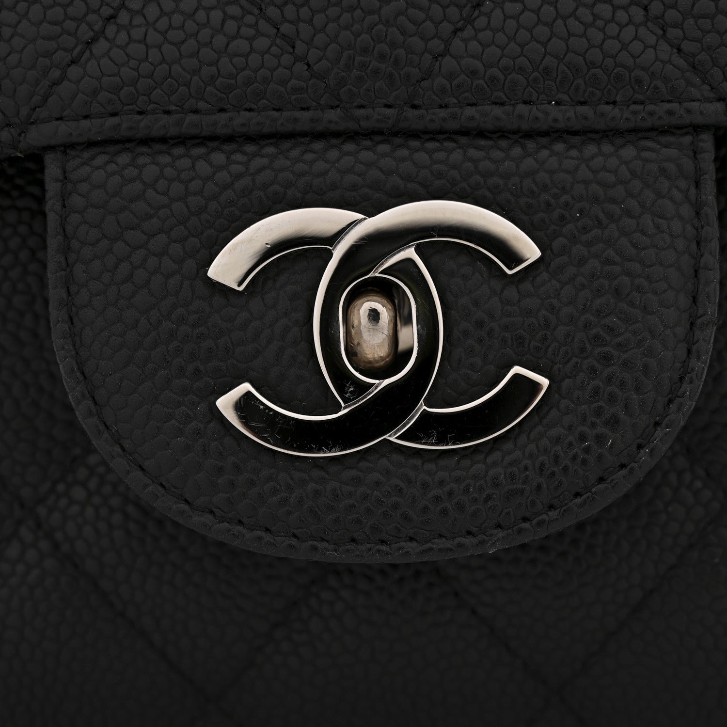Caviar Quilted Jumbo Single Flap Black