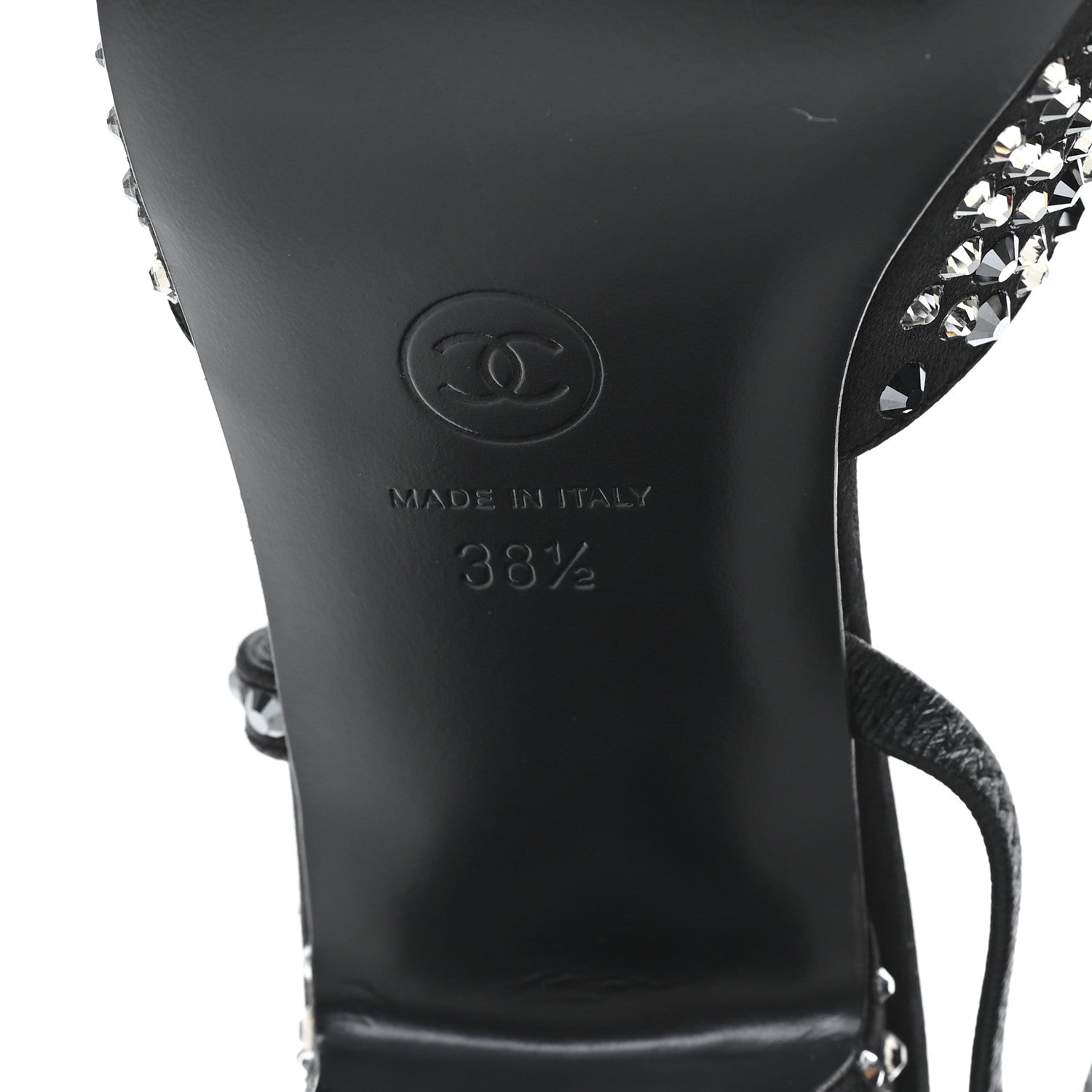 Strass Cap Toe CC Slingback Pumps 38.5 Black