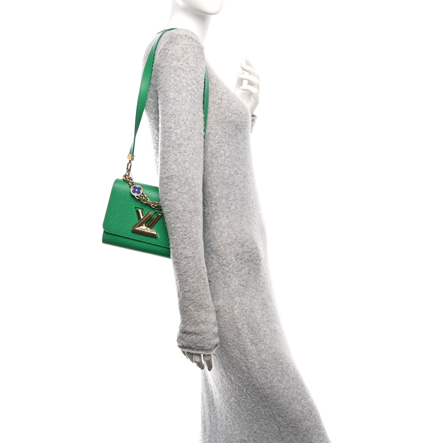 Epi Twist Shoulder Bag PM Serpentine Green