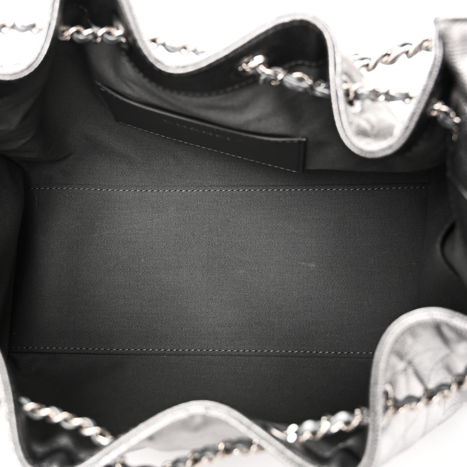 Metallic Caviar Quilted Small Chanel 25 Handbag Anthracite