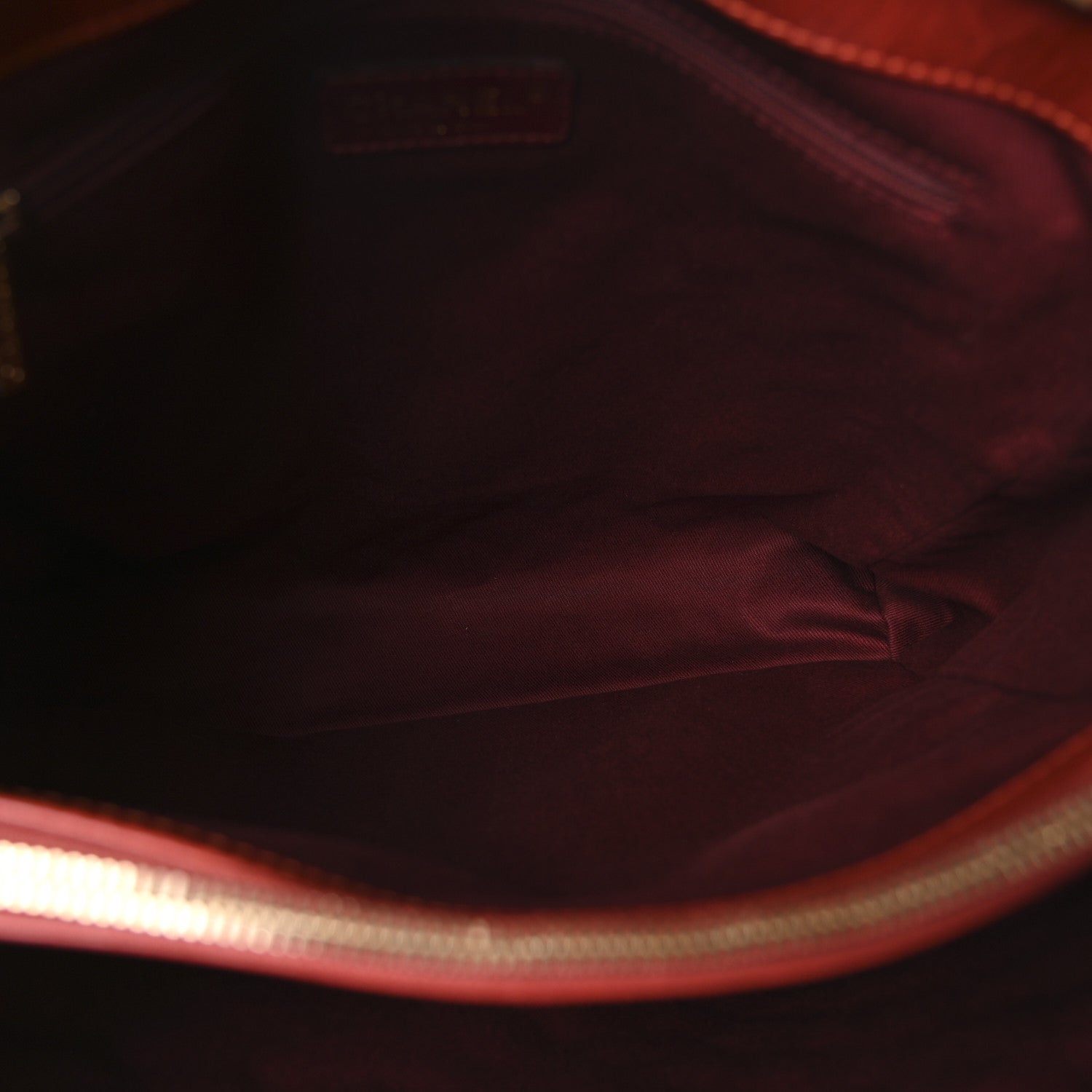 Lambskin Quilted Medium New Bubble North South Tote Red