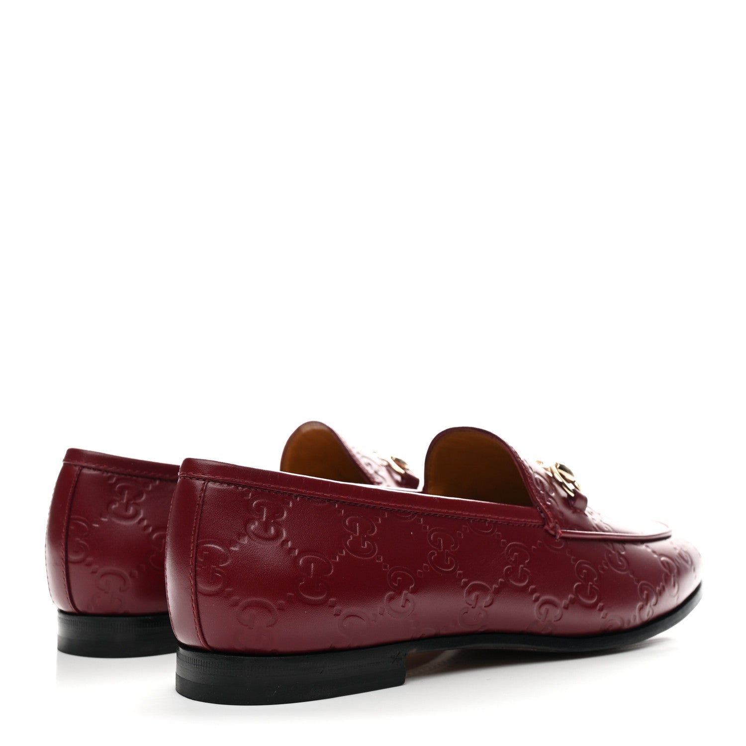 Guccissima Womens Jordaan Loafers 37.5 Rosso Ancora