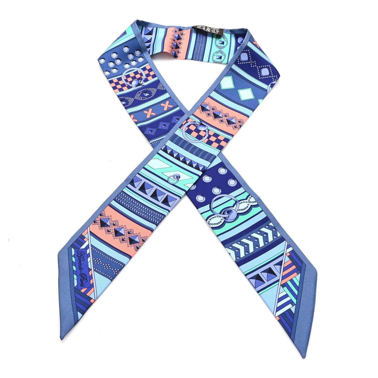 Silk Colliers de Chiens Twilly Blue Jean Vert Coral
