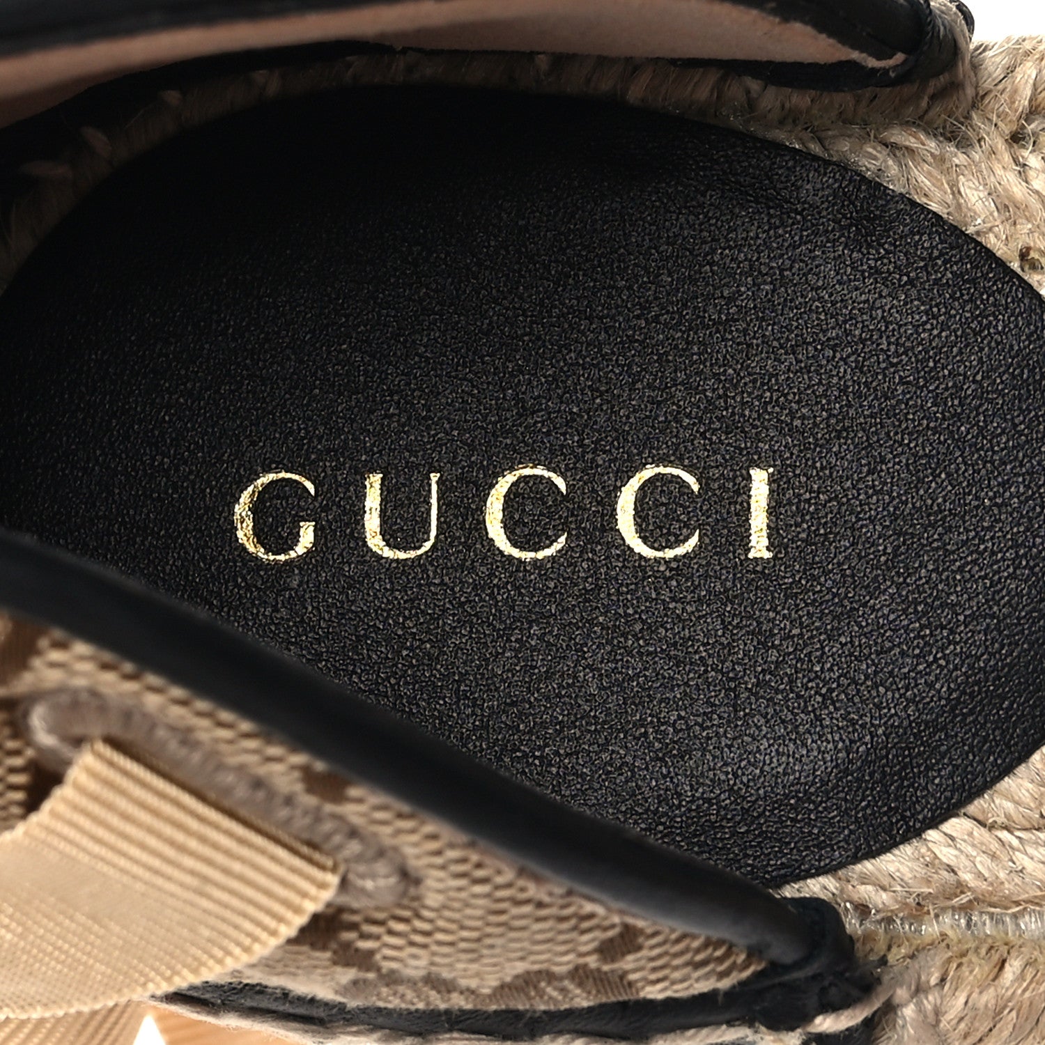 Monogram Matelasse GG Marmont Ankle Wrap Platform 35/120mm Espadrille Wedges 35.5  35.5 Beige Ebony Black Sand Storm
