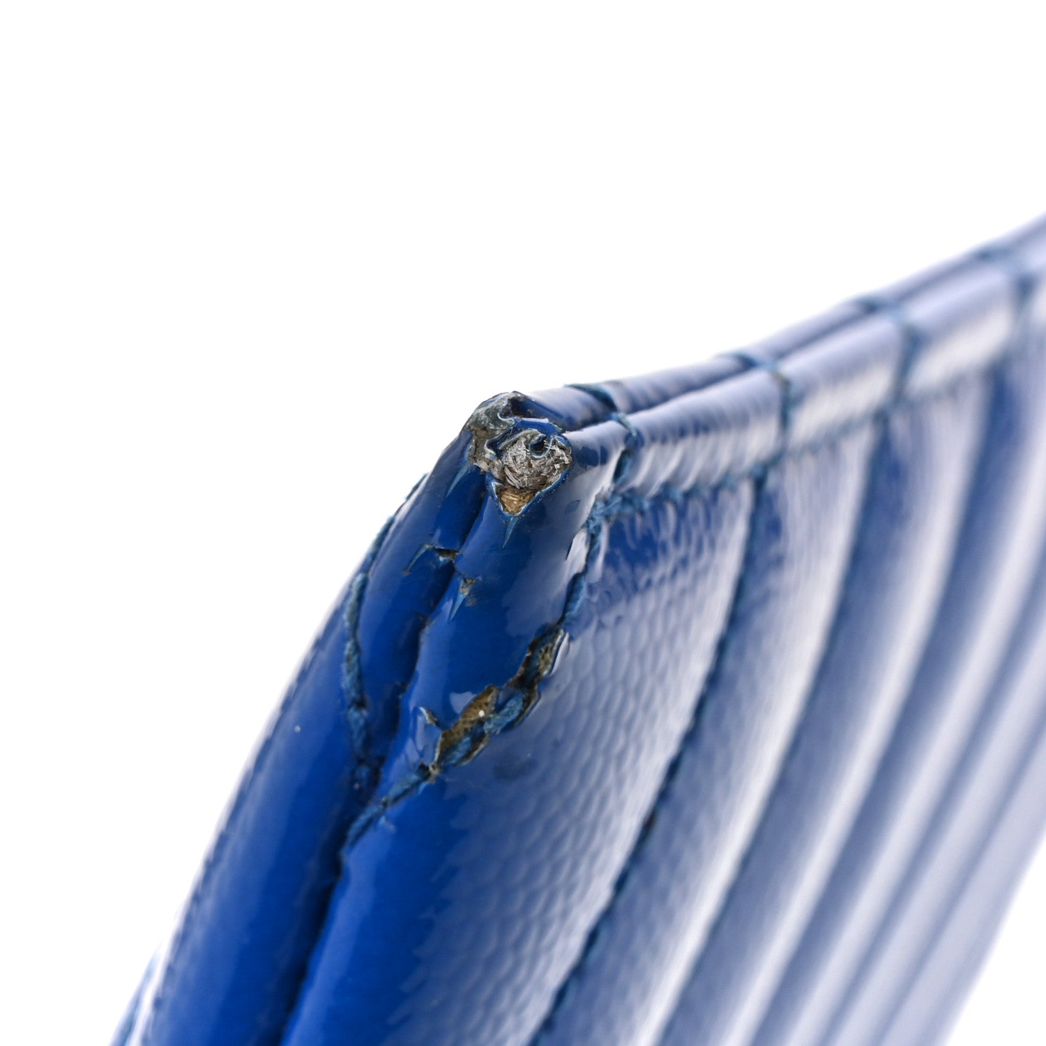 Grain De Poudre Chevron Monogram Bill Pouch Neon Blue