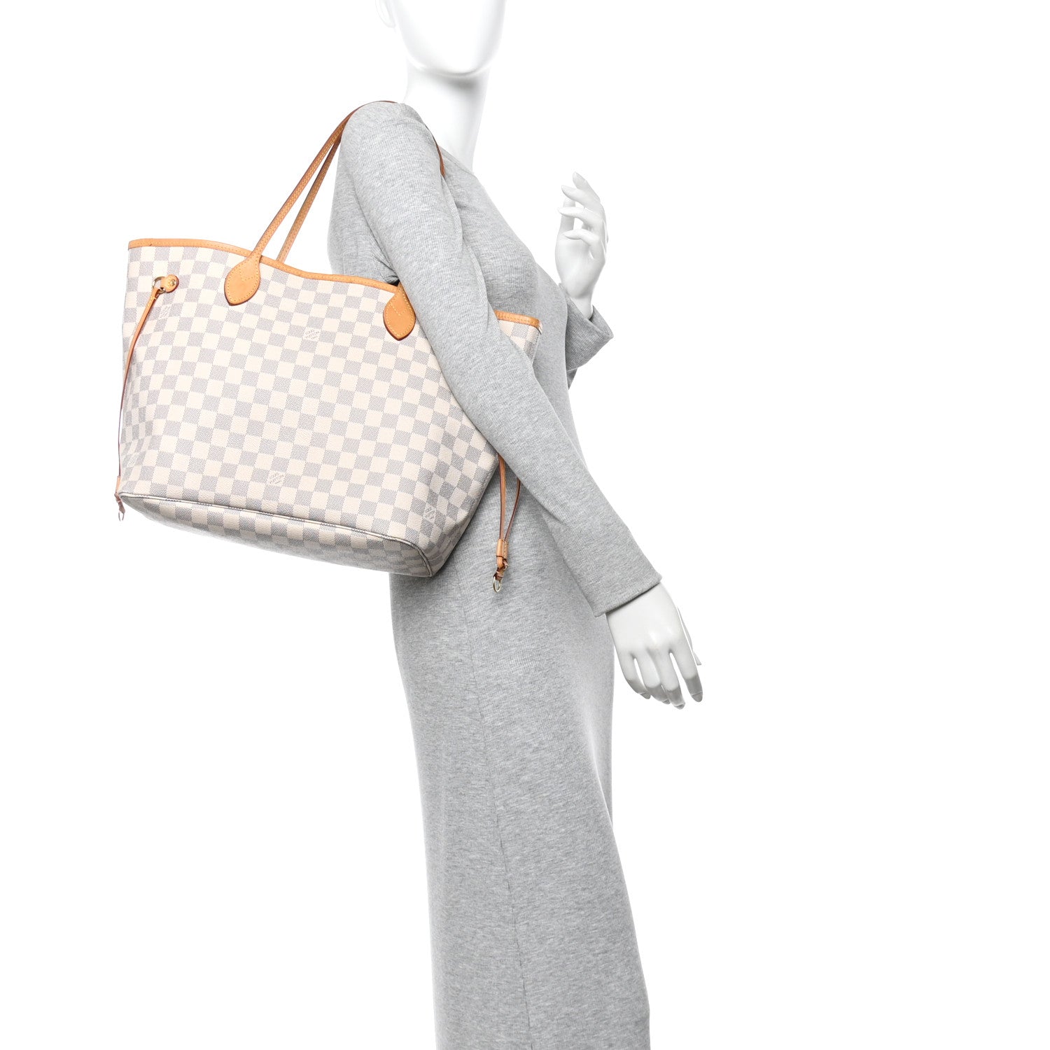 Damier Azur Neo Neverfull MM Rose Ballerine