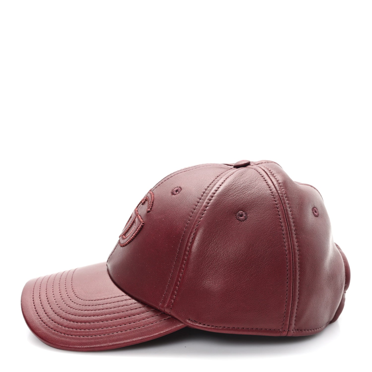 Nappa GG Baseball Hat M Burgundy