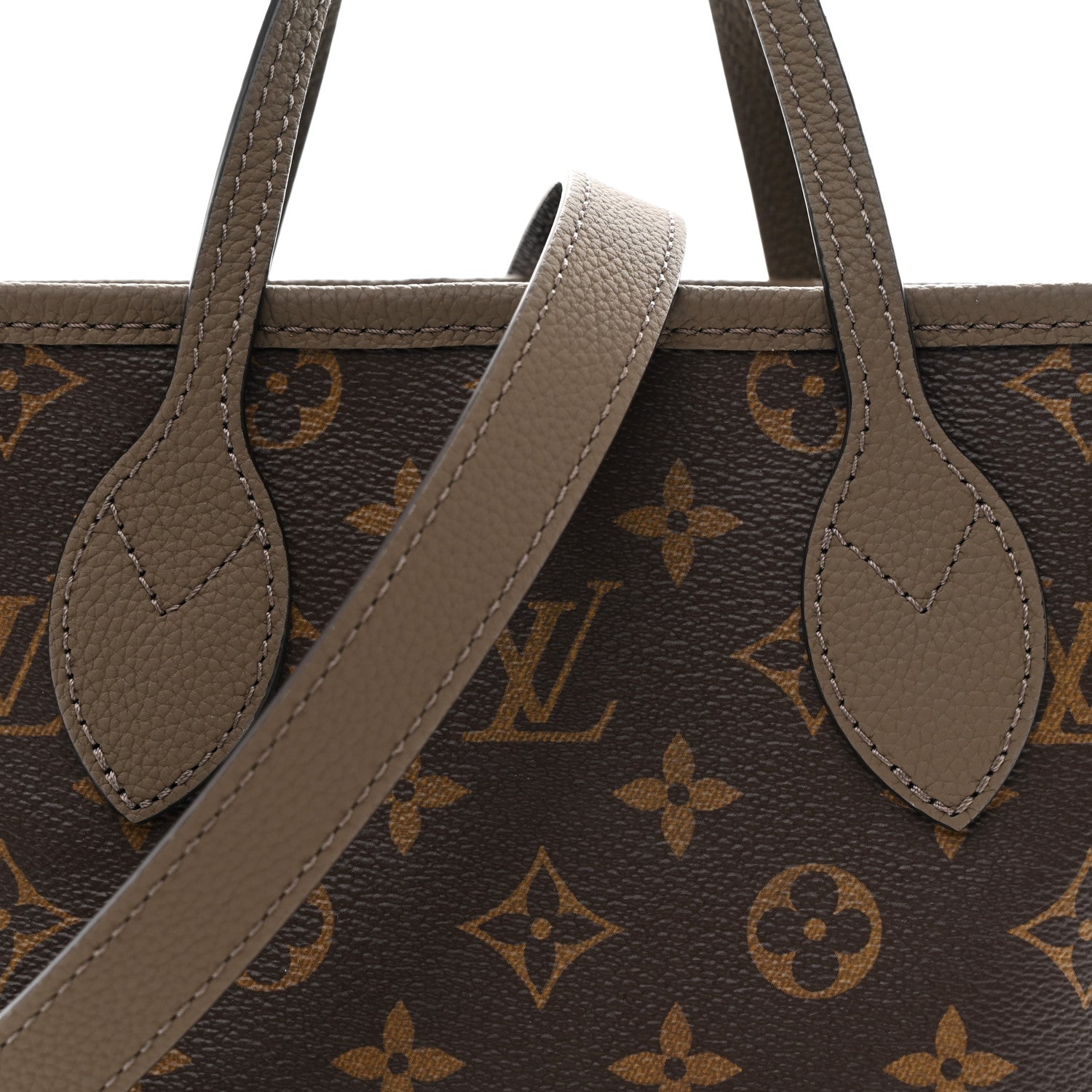 Monogram Neverfull Inside Out Bandouliere BB Dark Fango