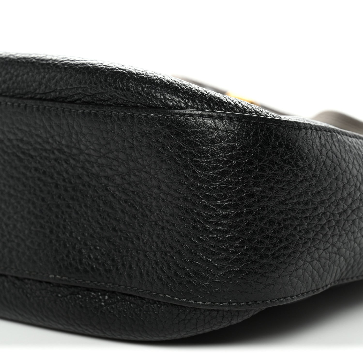 Vitello Phenix Small Zippered Messenger Hobo Black