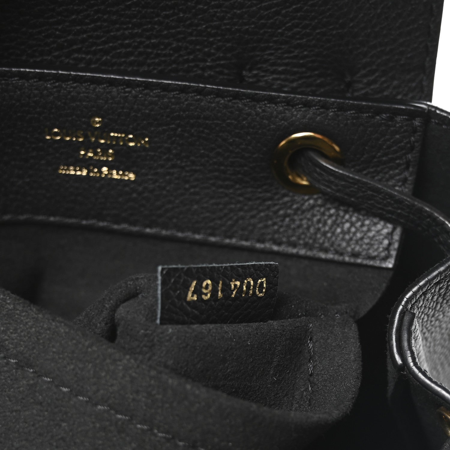 Calfskin Lockme Mini Backpack Black