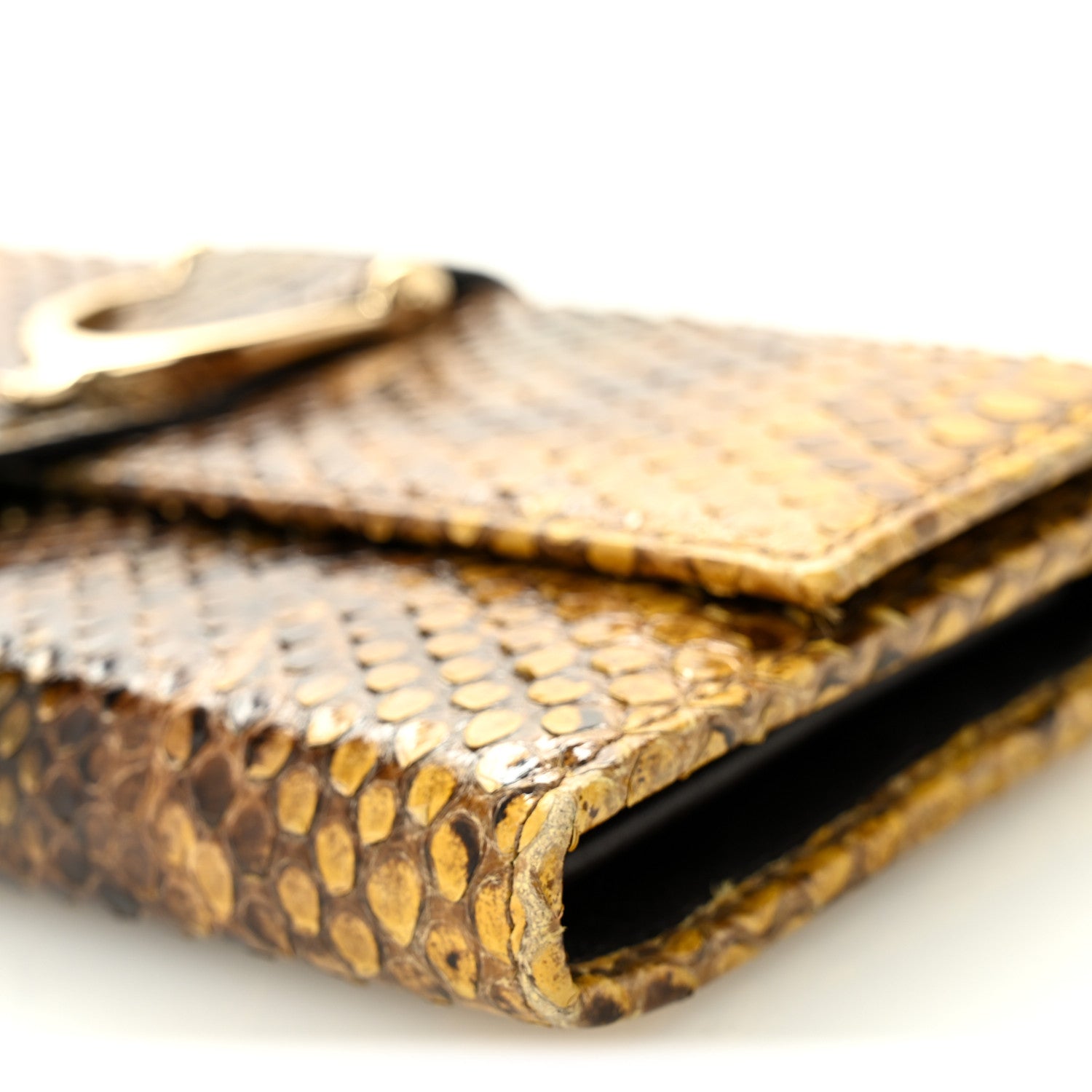 Snakeskin Stirrup Continental Wallet Multicolor