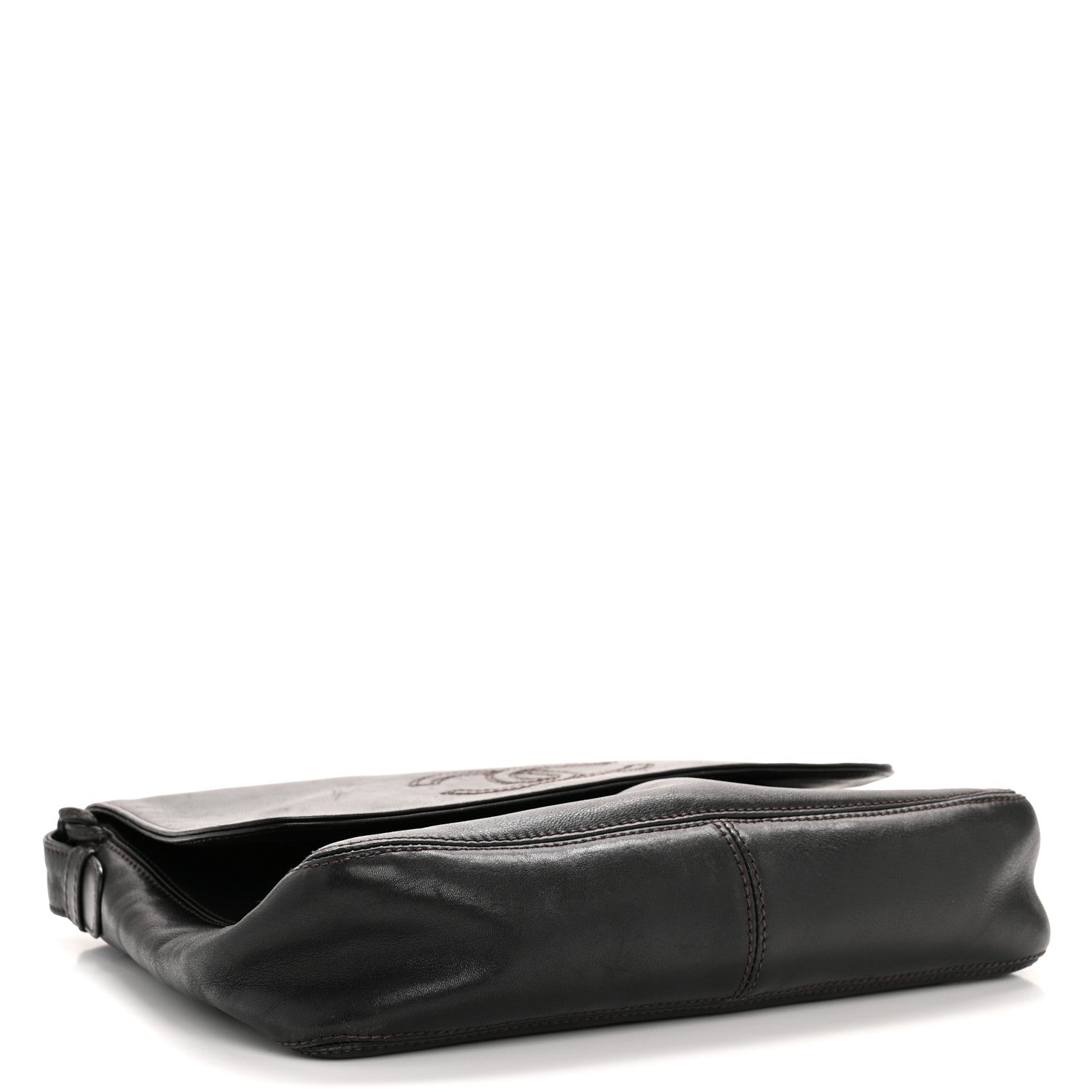 Lambskin CC Tassel Shoulder Flap Bag Black
