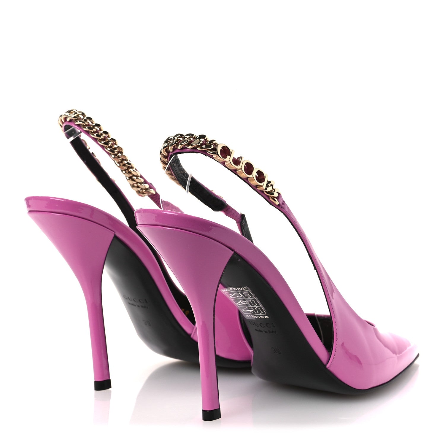 Vernice Crystal Nappa Charlotte Signoria 105 Slingback Pumps 39 Libre Pink