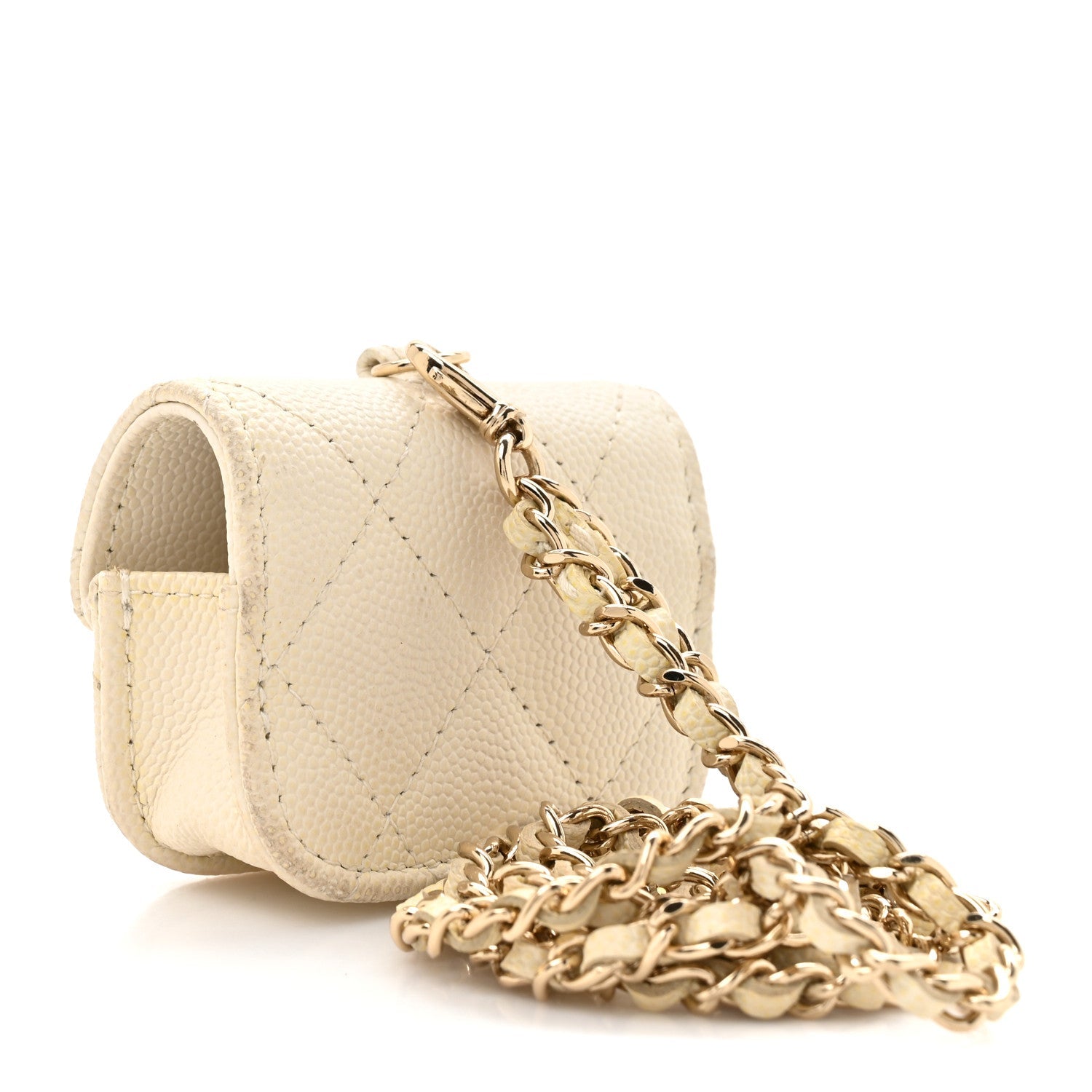 Caviar Quilted Airpods Pro Case White