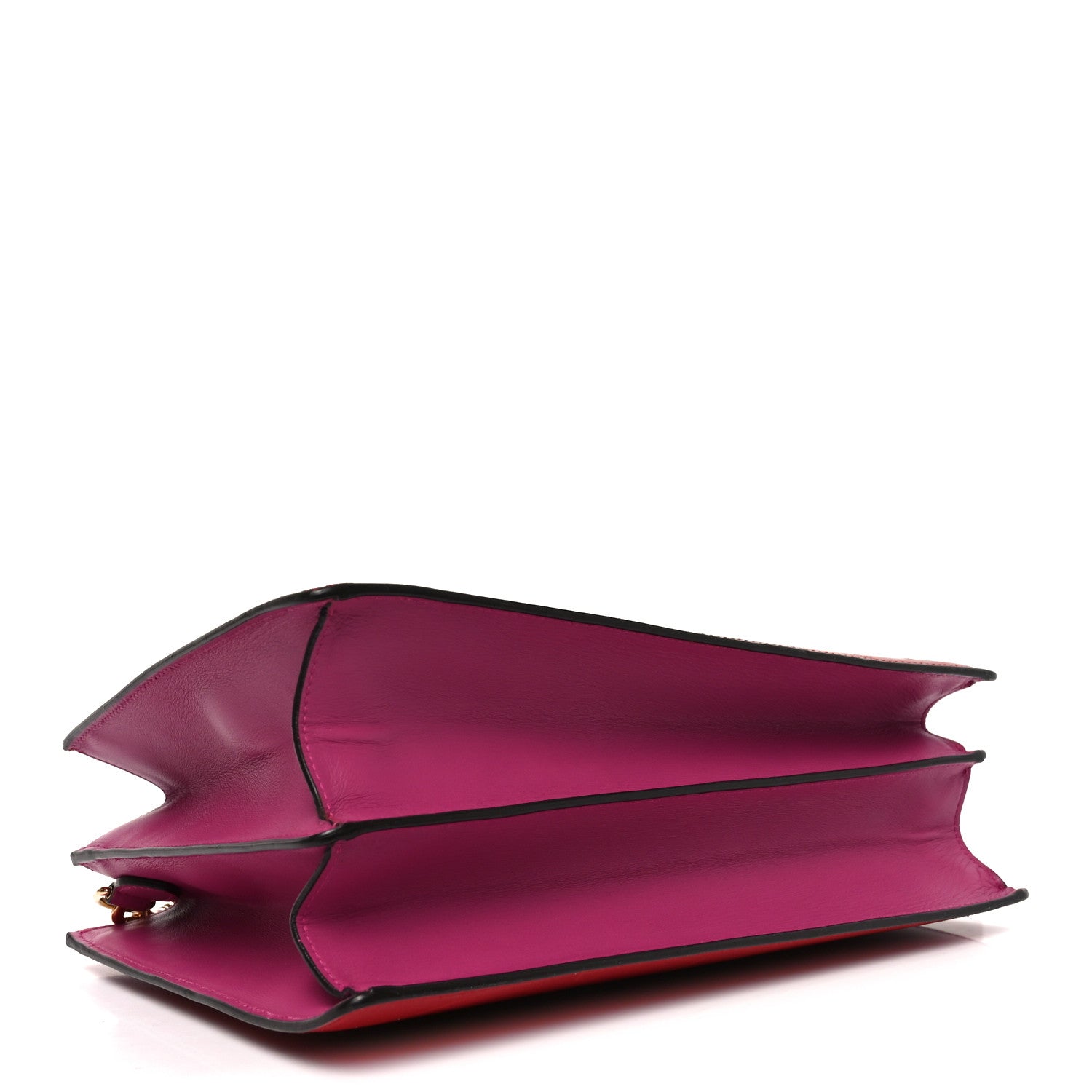 Calfskin Small Top Handle Bag Hibiscus Red New Rosette