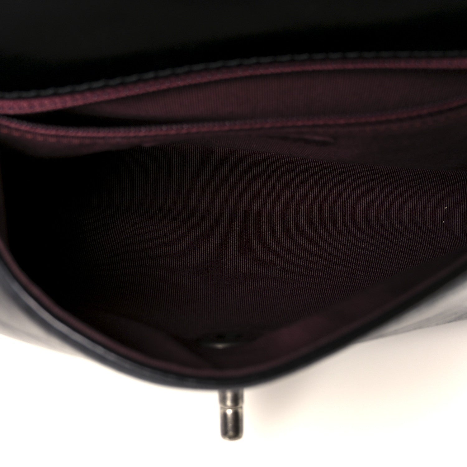 Glazed Calfskin Pilot Essentials Flap Black