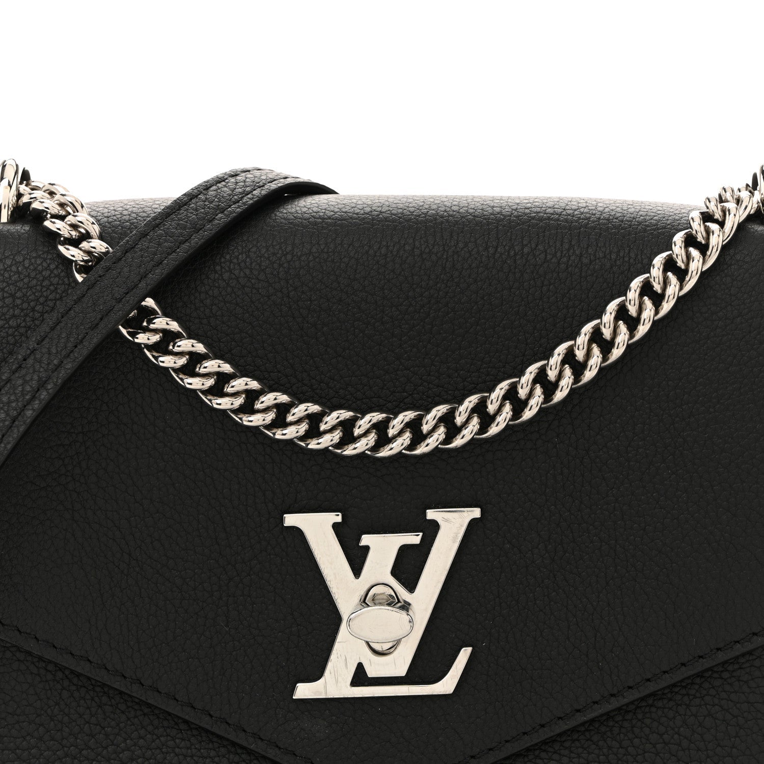 Soft Calfskin Mylockme Chain Bag BB Black