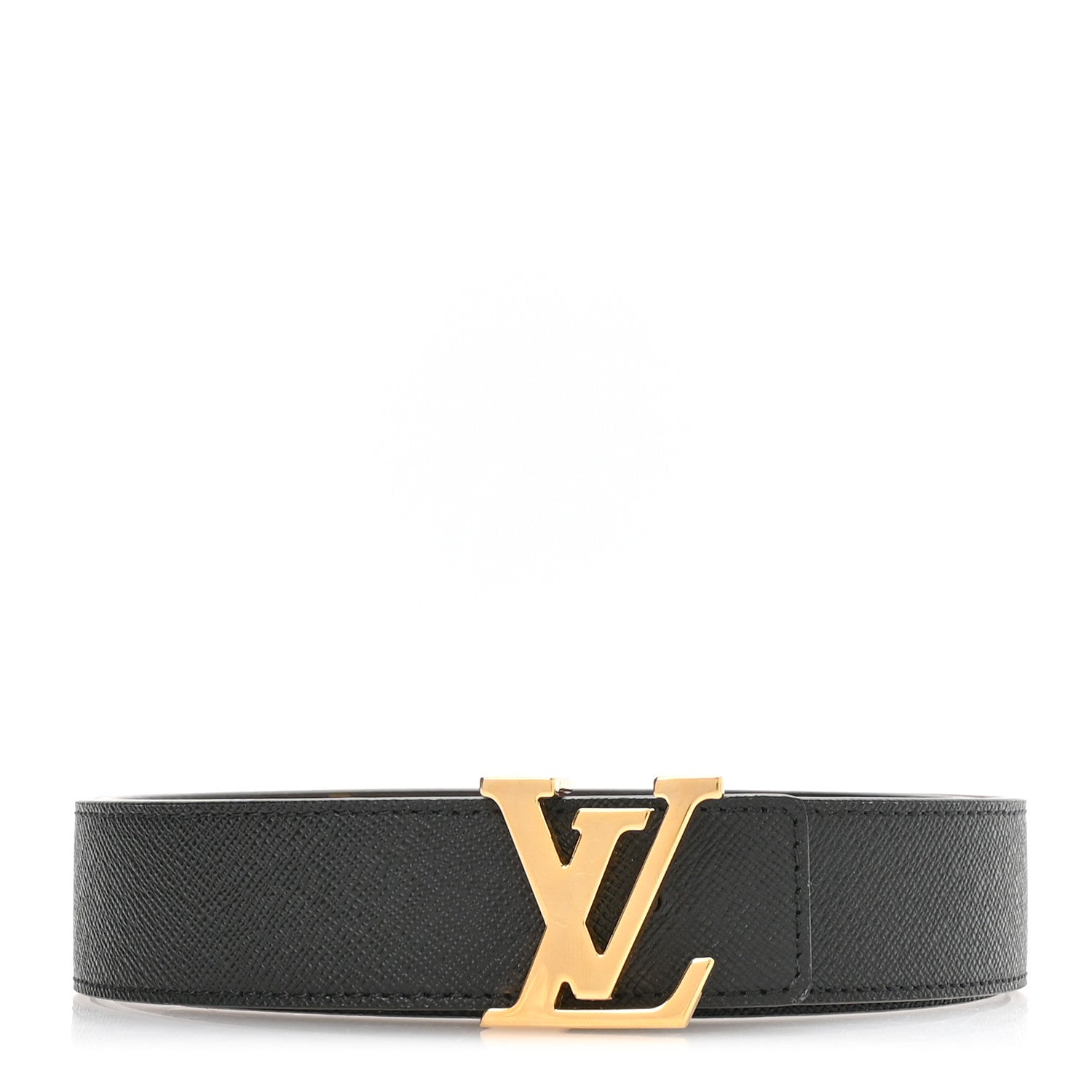 Calfskin Monogram 30mm LV Initiales Reversible 85 34 Belt Black