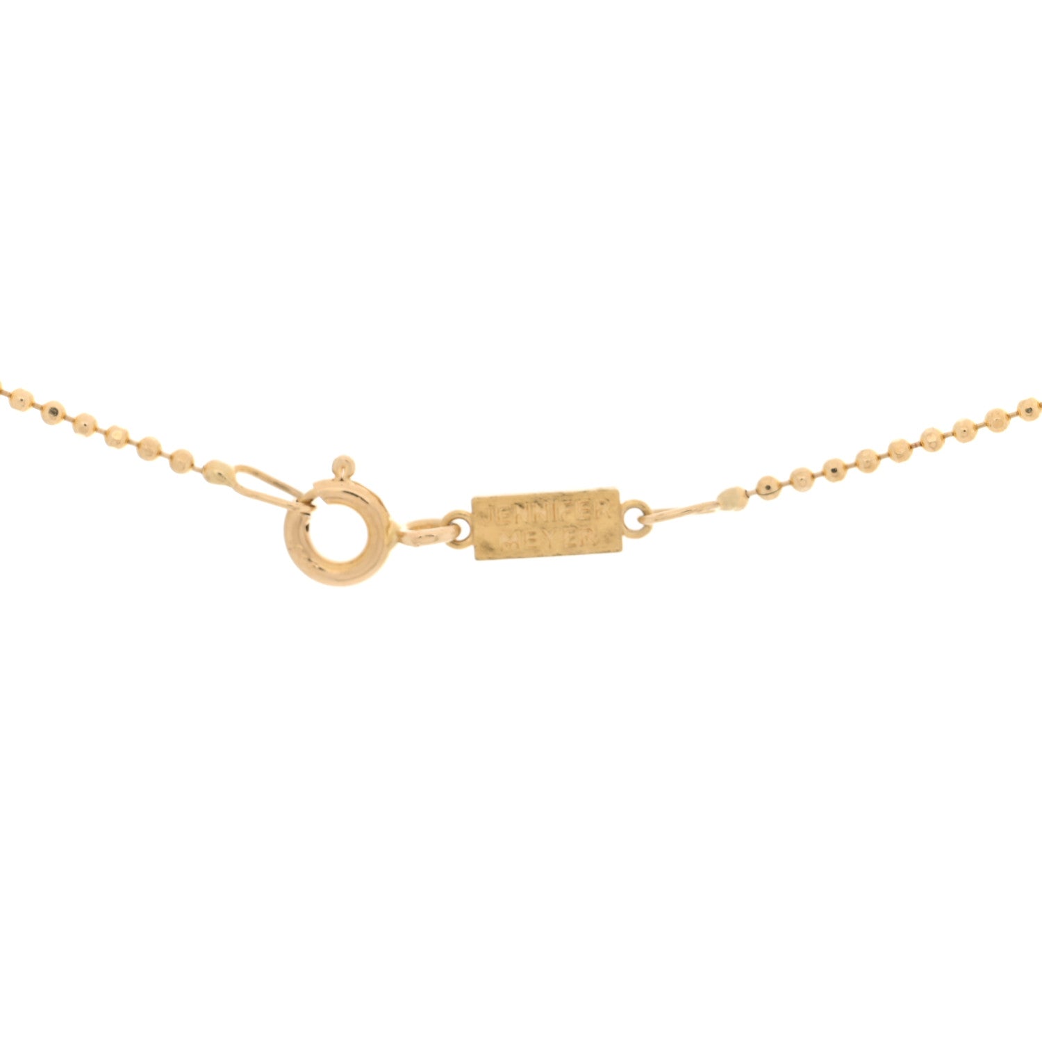 14K Yellow Gold Bead Chain Necklace