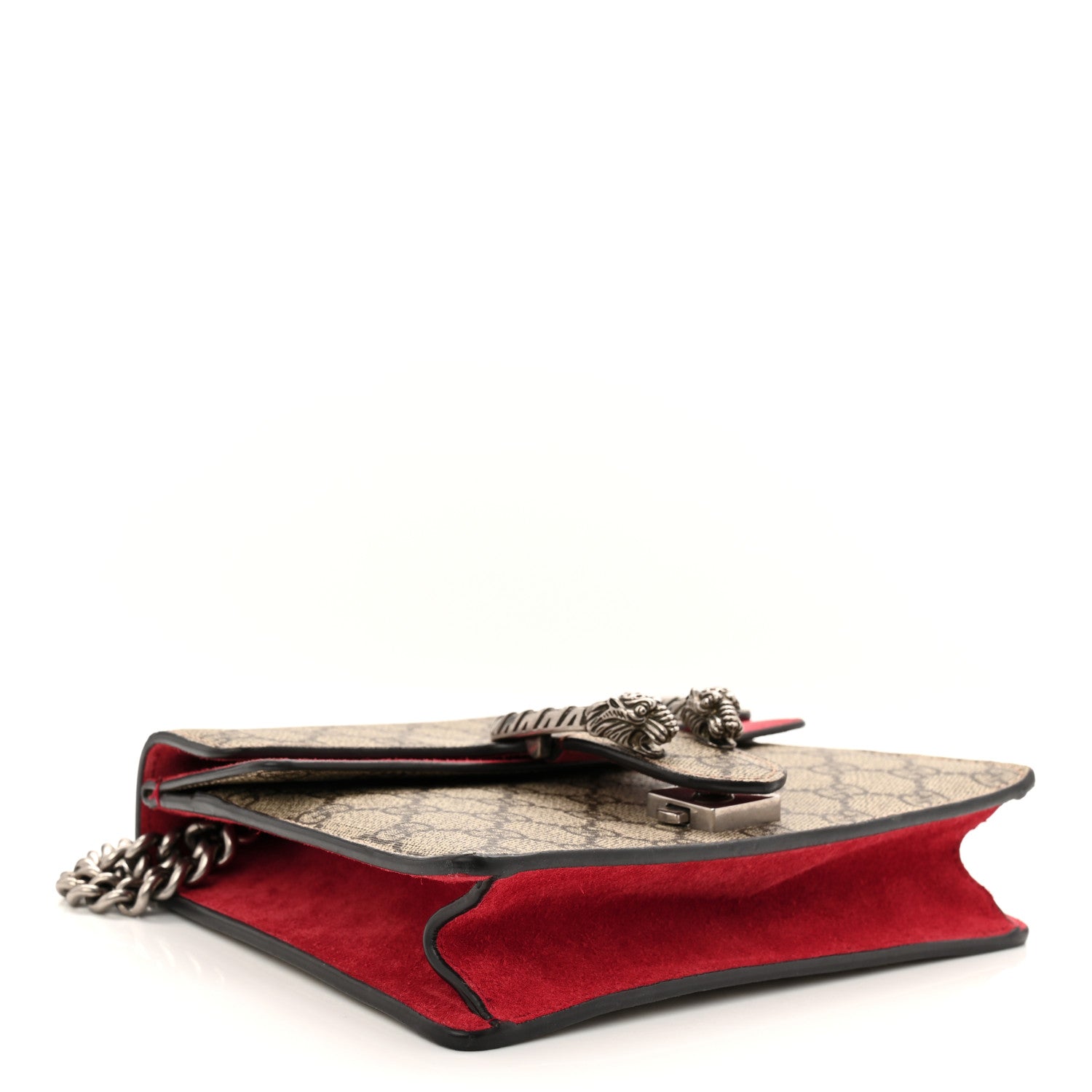 GG Supreme Monogram Mini Dionysus Shoulder Bag Hibiscus Red