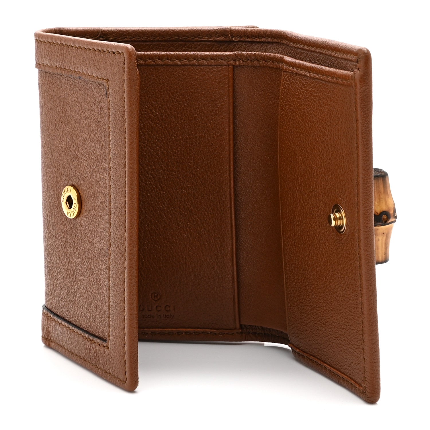 Wonka Grain Calfskin Diana Tri-Fold Wallet Cuir