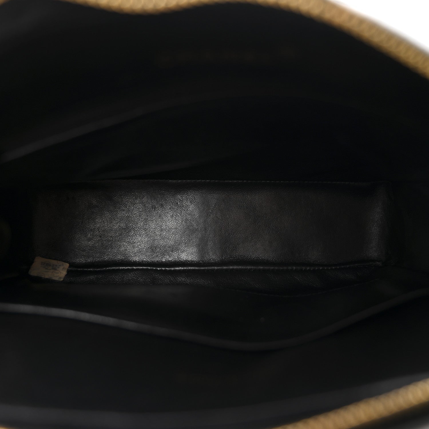 Lambskin Quilted Flap Camera Tassel Case Black