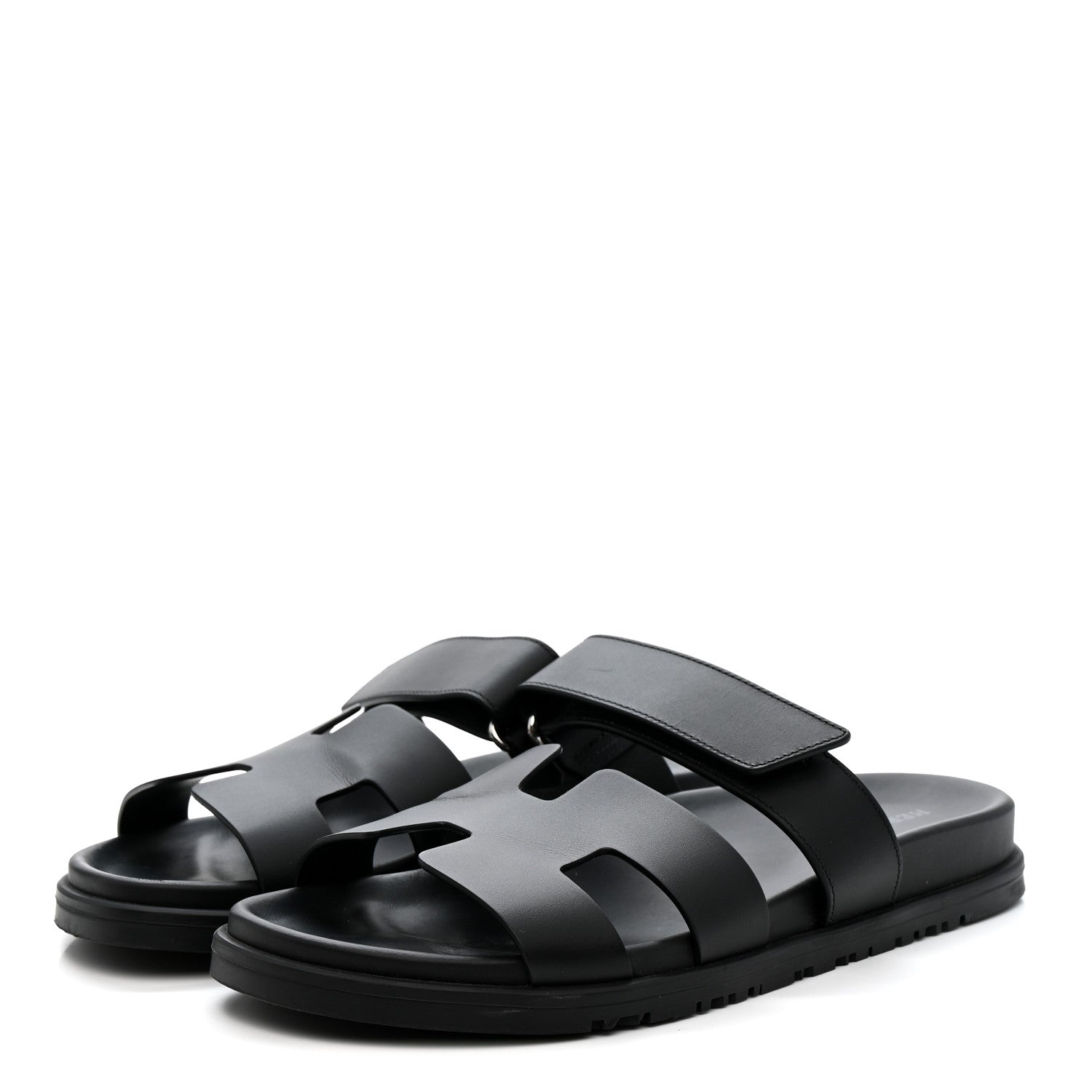 Calfskin Womens Chypre Sandals 38.5 Black