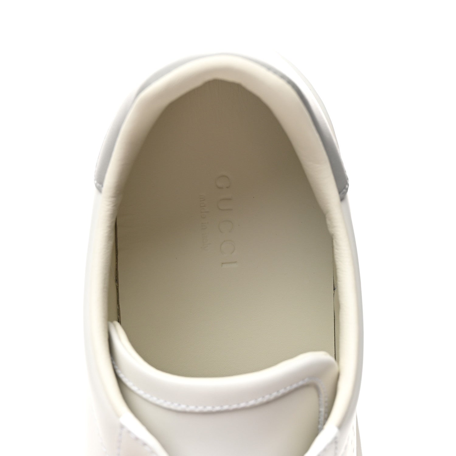 Calfskin Interlocking G Perforated Womens Ace Sneakers 38.5 White Grey Sky